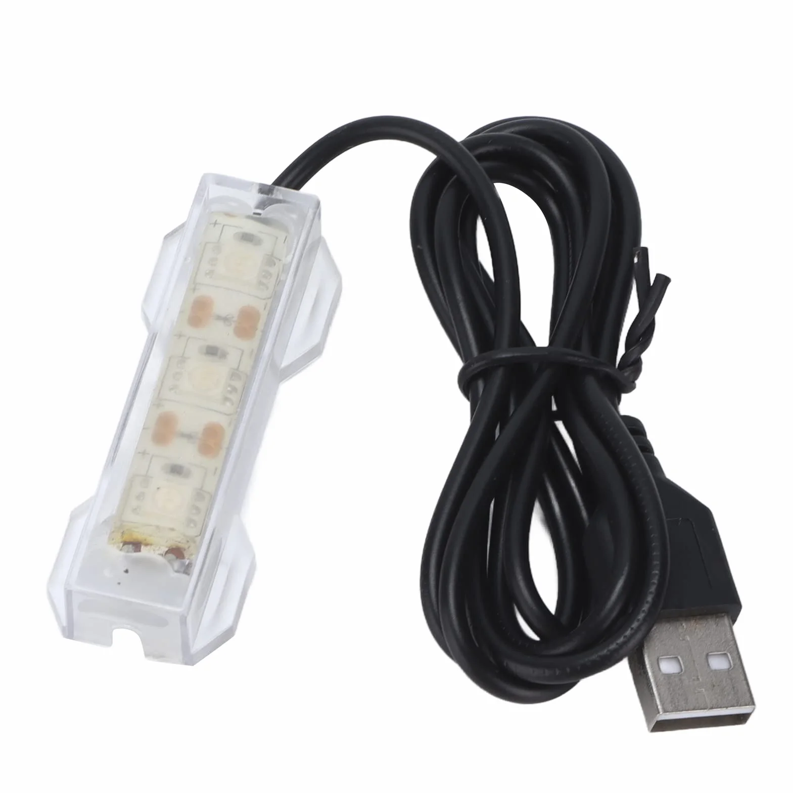 Tnfeeon Luce per Acquario, Ricarica USB Mini Luce per Acquario in Plastica Ad Alta Luminosità Luce a LED Colorata per Piante Acquatiche di Corallo e Allevamento di Pesci
