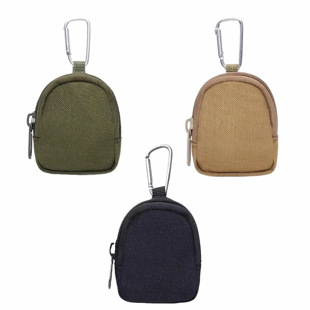 3 Pezzi Sacchetti Portatili, Sacchetti per addestramento cani Sacchetti per dolcetti per cani in confezione, con moschettone e chiusura lampo, Per Cani A Mani Libere(Cammello, Verde militare, Nero)