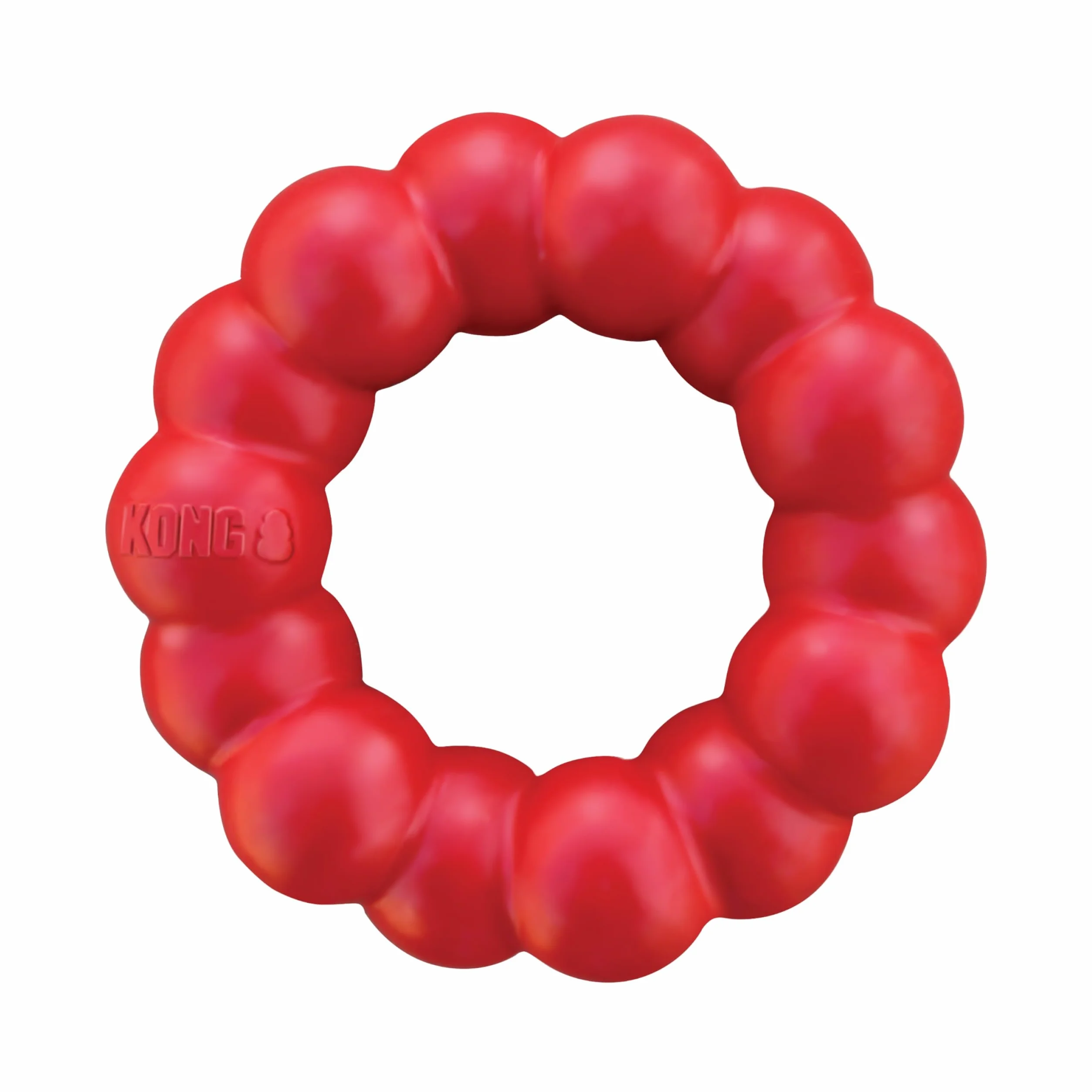 KONG Ring Giocattolo Da Masticare Per Cani Gomma Naturale Resistente Salute Dentale Taglia Media Piccola