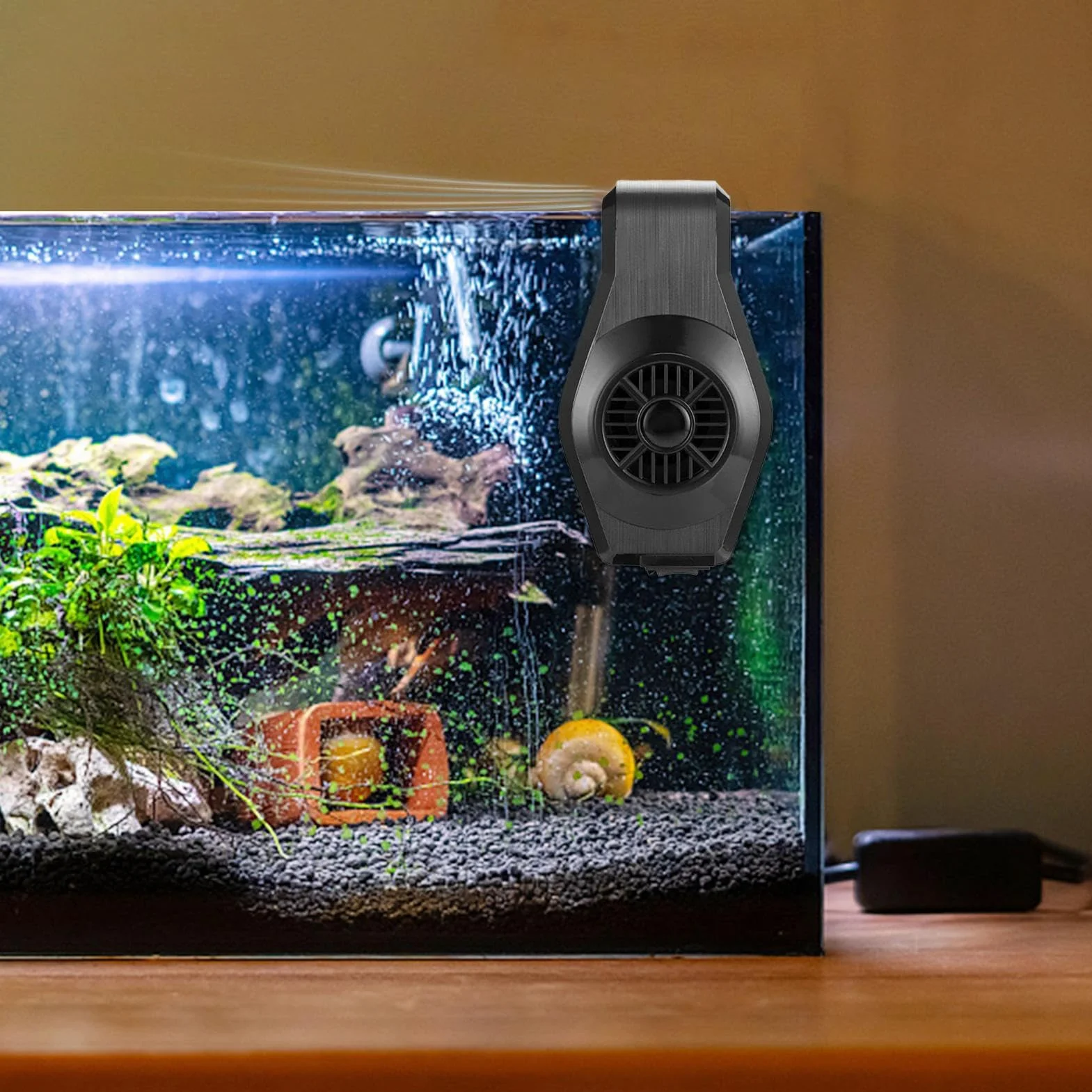 Ventilatore Raffreddamento Acquario, Ventilatore Per Acquari Di Acqua E Salata, Raffreddatore Potente Regolabile Controllo Temperatura Circolazione Aria Dissipazione Flusso D'aria