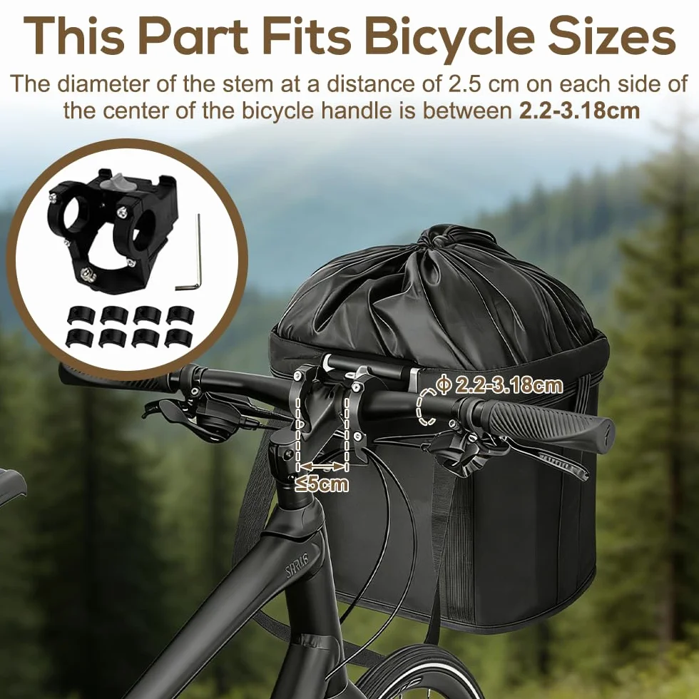 Cestino Bicicletta Anteriore, SGZIOO Cestino per Bicicletta Anteriore, Cestino Anteriore Bici Staccabile, Cestino Anteriore per Bici per Animali Domestici, Shopping, Pendolari, Campeggio e Outdoor