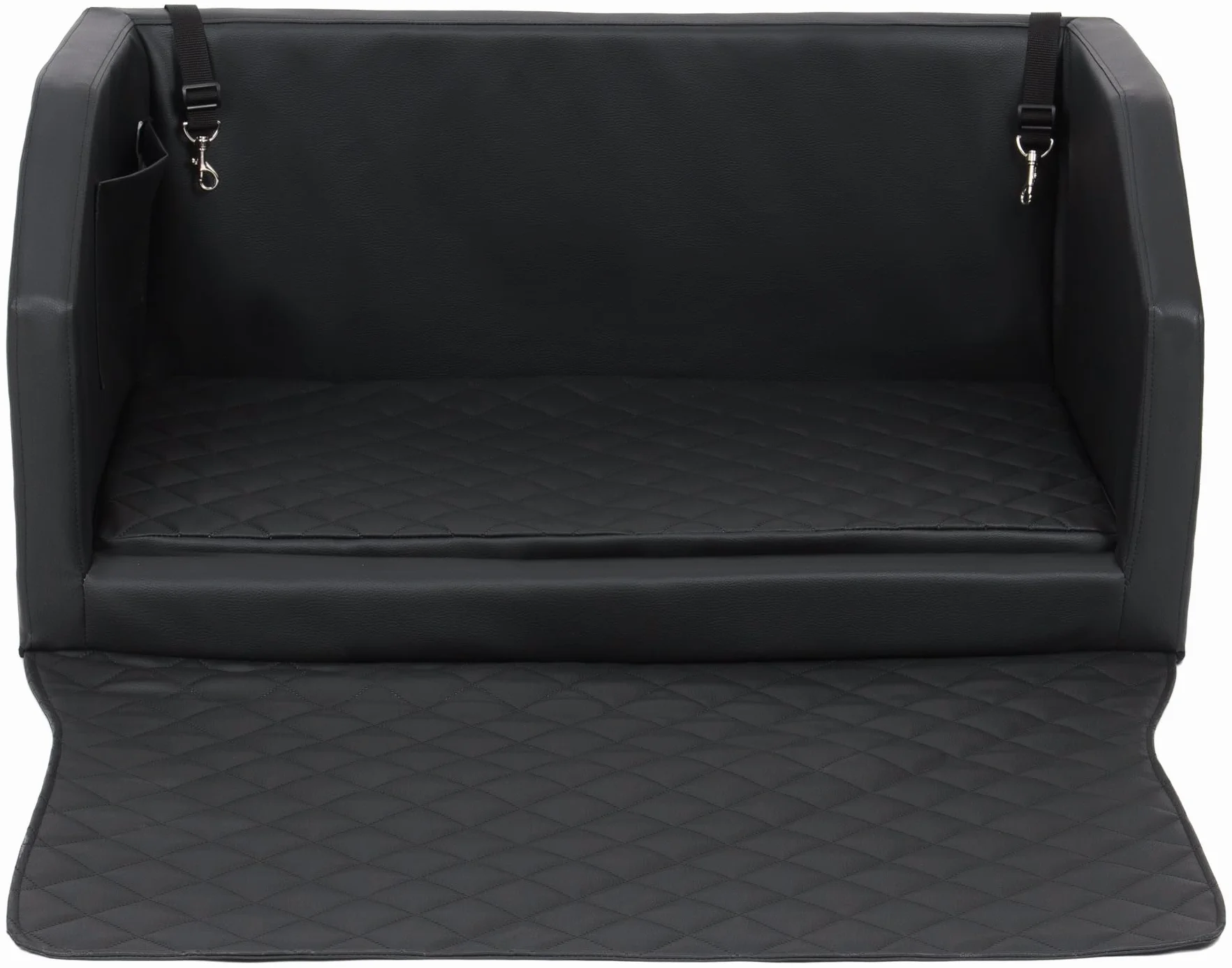 Velinda Trasportino Auto per Cani Materasso Bagagliaio Letto Macchina Cintura 90x55cm (Colore: Nero)