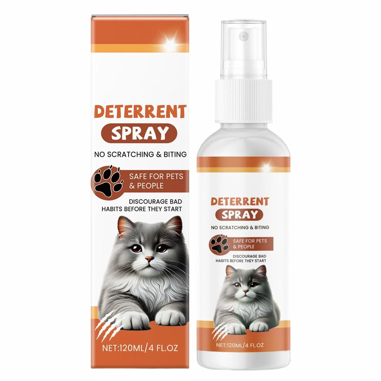 Spray anti gatto – 120 ml Pet Training Spray | Barriera a lunga durata comportamentale allenamento per pavimenti, piante, tappeti, divani, esterni, interni, gattini