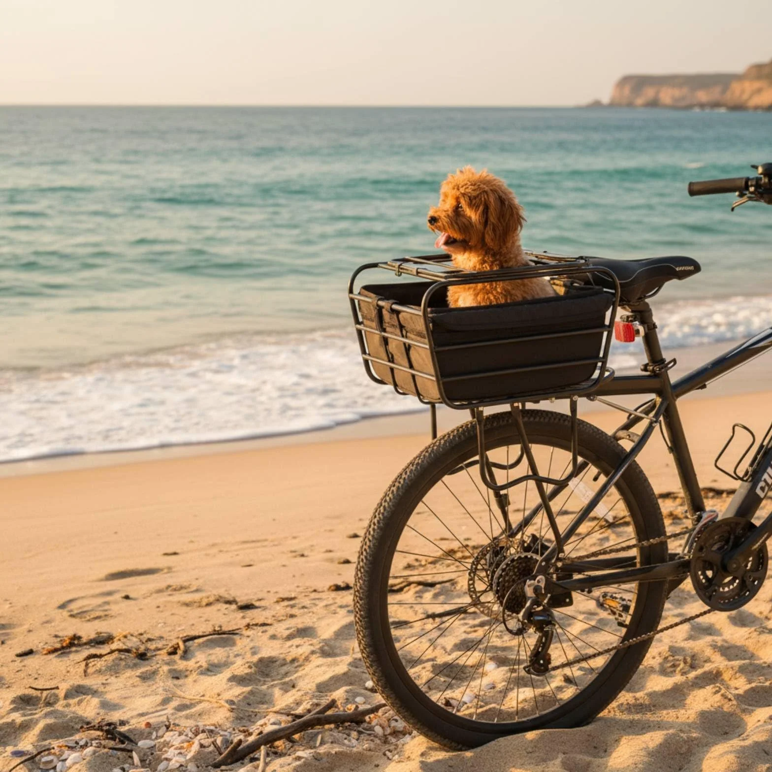 Trasportino per Cani da Bicicletta Grande Capacità, Cesto Bici con Coperchio Universale, Cestino Posteriore per Bicicletta per Pendolari, Piccolo, Con Fodera