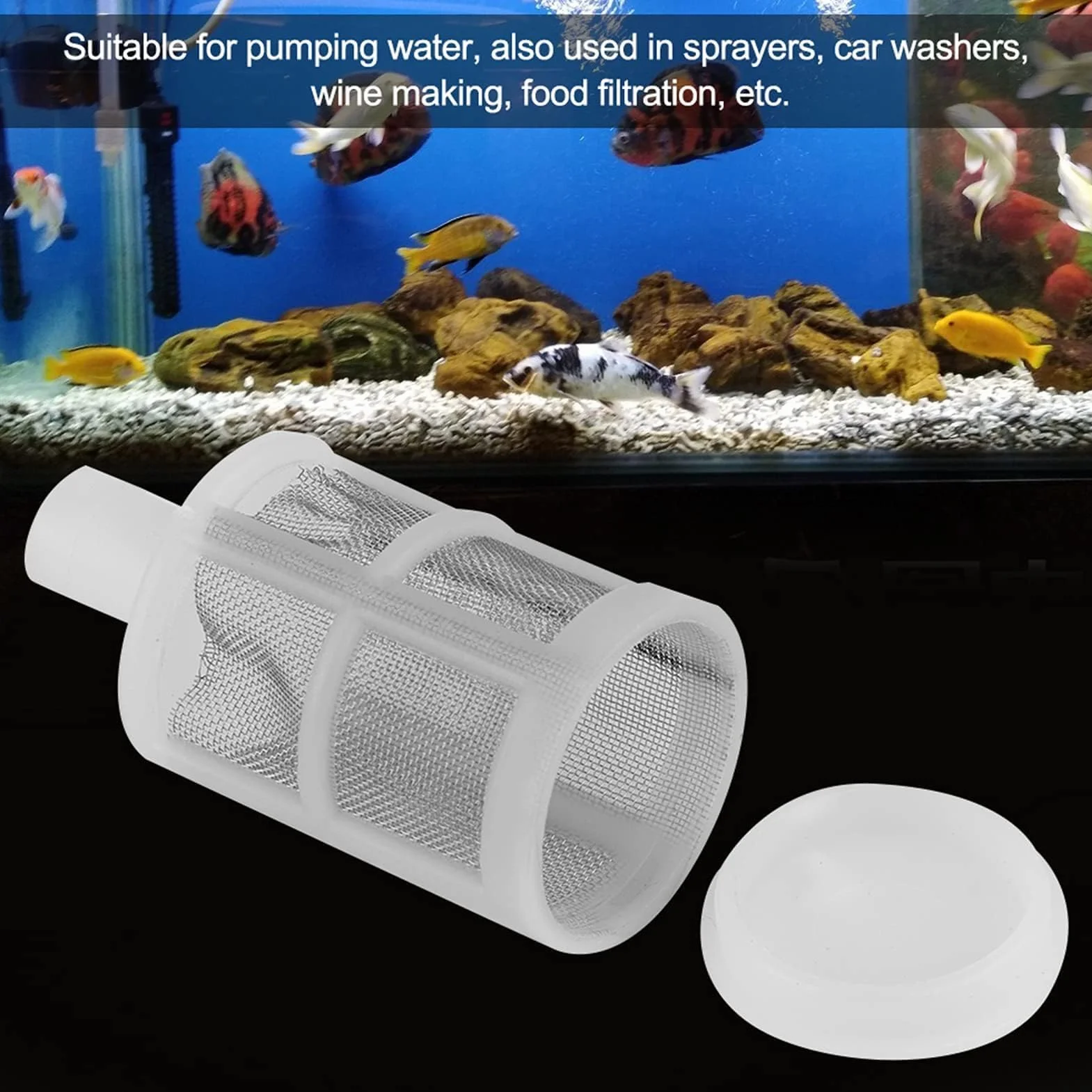 10Pcs Fish Tank Pompa Acqua Filtro Pompa Acqua Tubo Netto Pompa Acqua Filtro Netto Spruzzatore Filtro per 7mm o 10mm Tubo