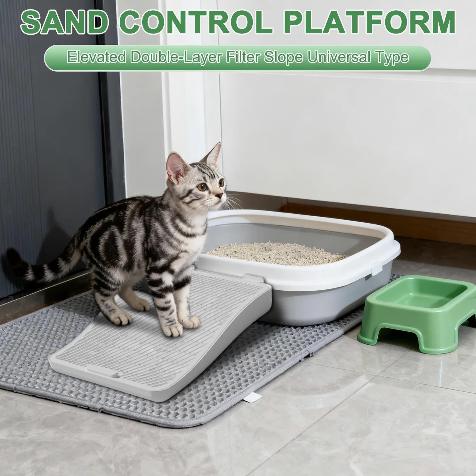 Rampa Per Lettiera Per Gatti | Scale Lavabili Per Per La Raccolta | Dei Rifiuti - Gradino Cattura Lettiera - Per Gatti Piccoli Grandi Anziani Divano Appartamento Balcone Terrazzo