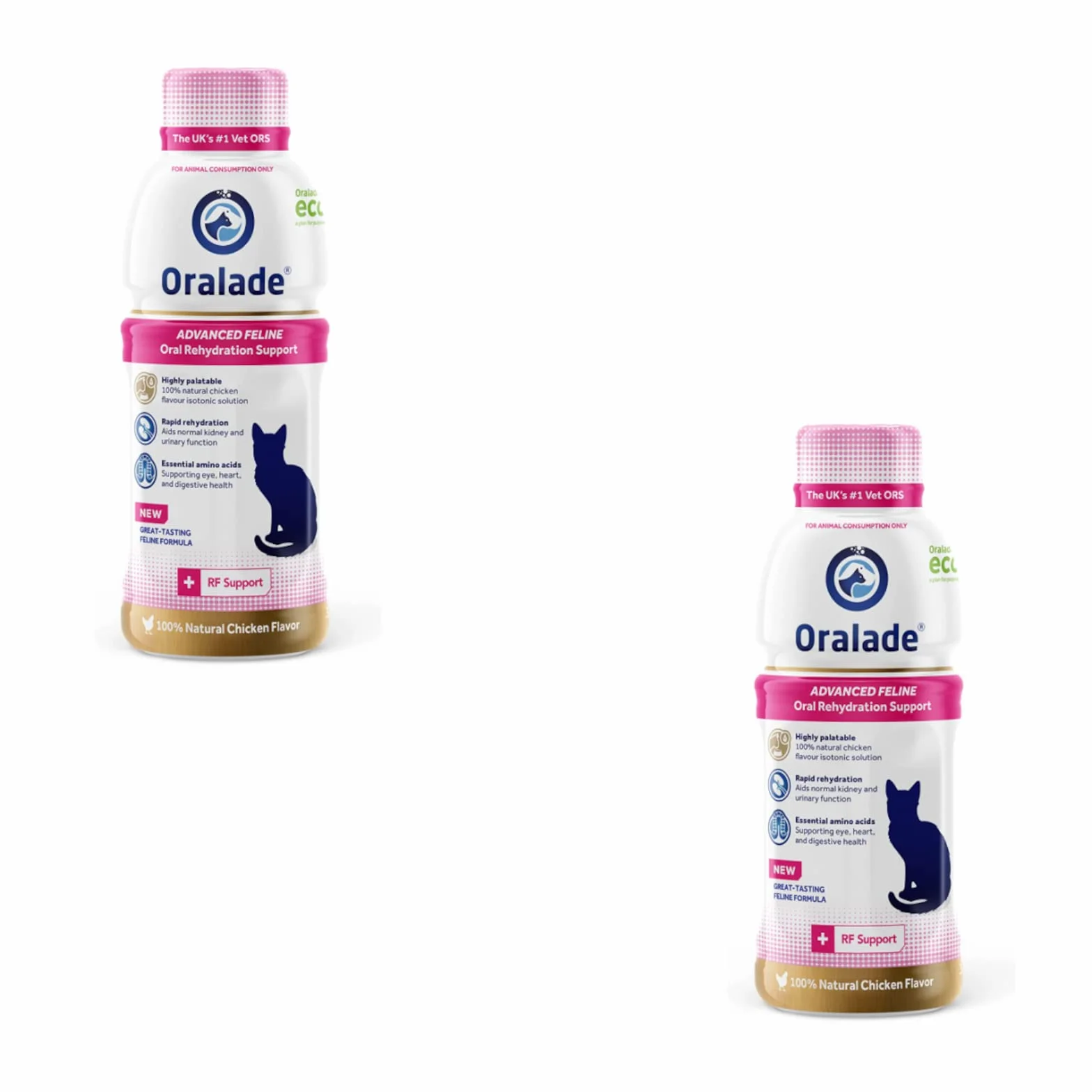 oralade RF Support Cat | Confezione Doppia | 2 x 330 ml | Alimento complementare per Gatti | per Il Supporto nelle malattie renali | Contiene Importanti elettroliti, liquidi e aminoacidi