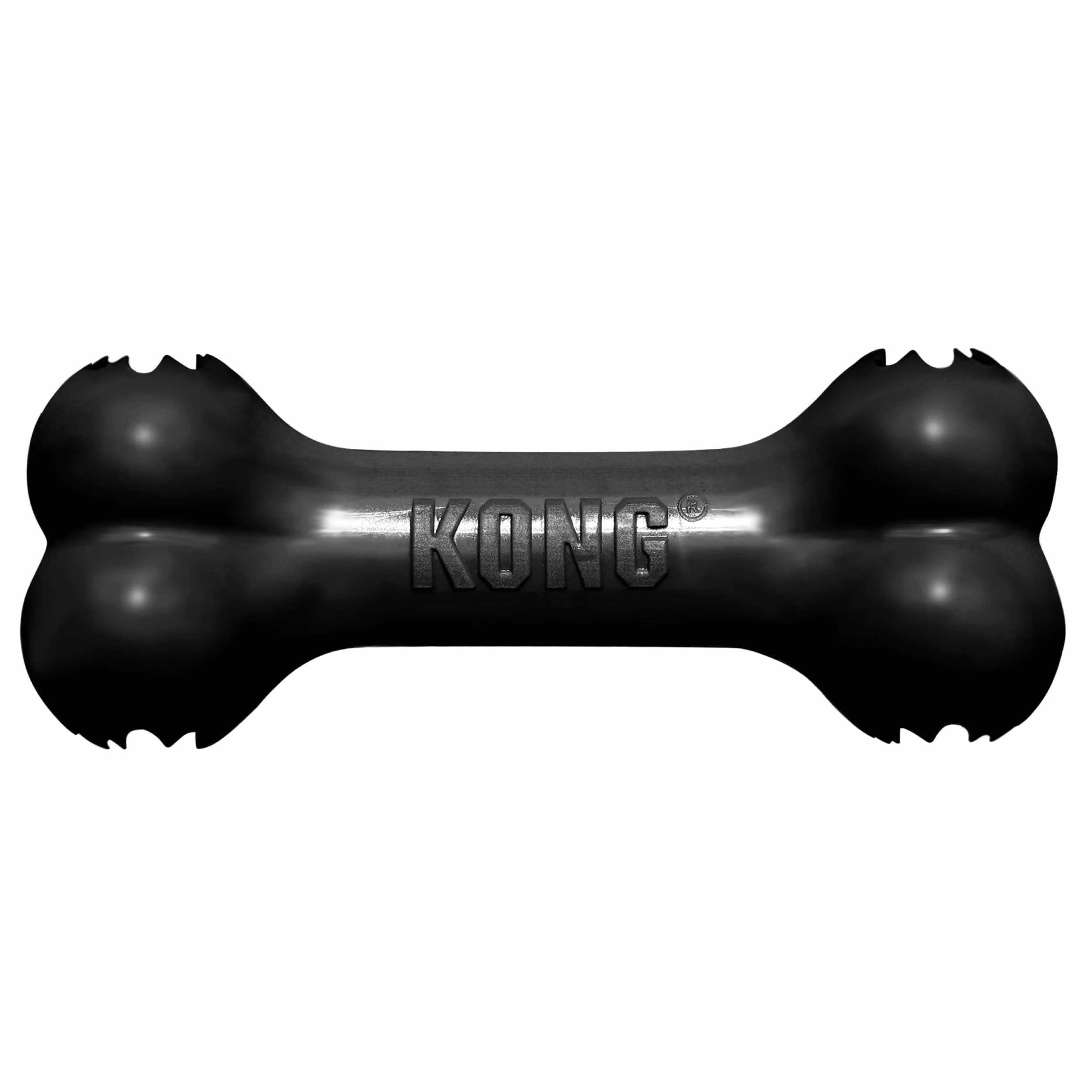 KONG Extreme Goodie Bone - Osso per cani in gomma naturale durevole - Nero - Per masticatori potenti