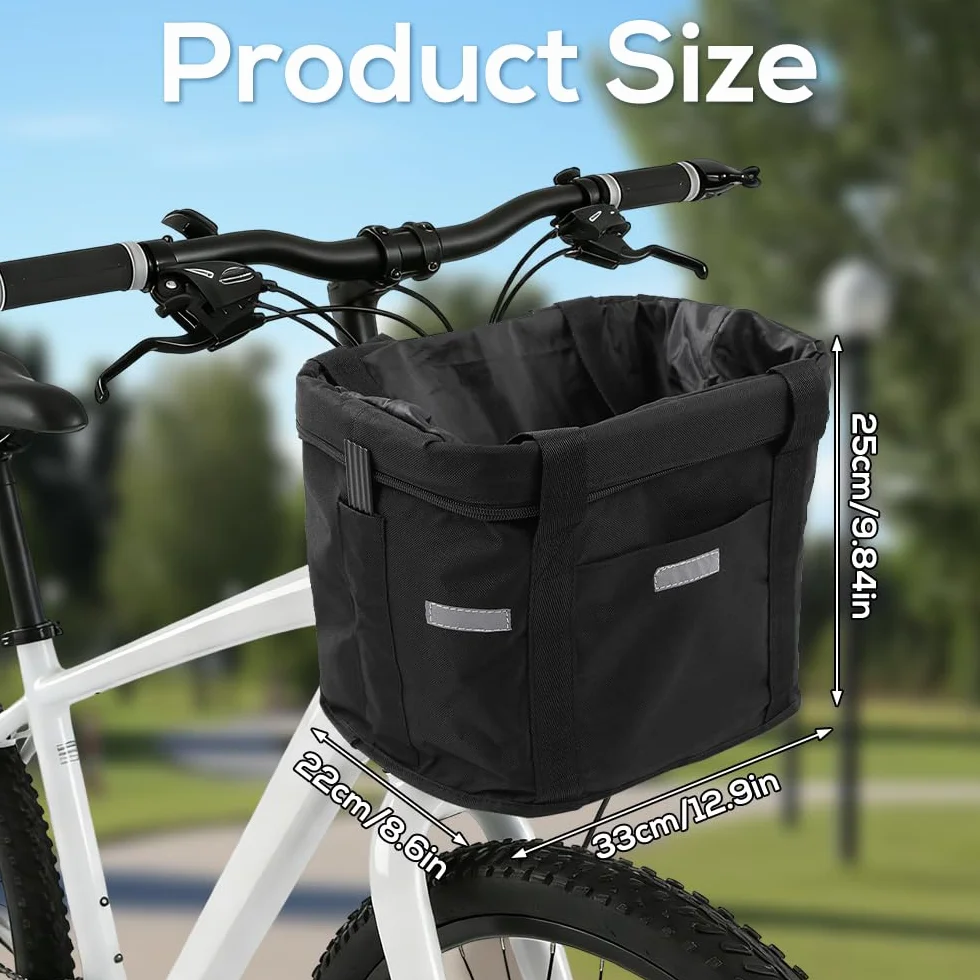 Cestino Bicicletta Anteriore, SGZIOO Cestino per Bicicletta Anteriore, Cestino Anteriore Bici Staccabile, Cestino Anteriore per Bici per Animali Domestici, Shopping, Pendolari, Campeggio e Outdoor