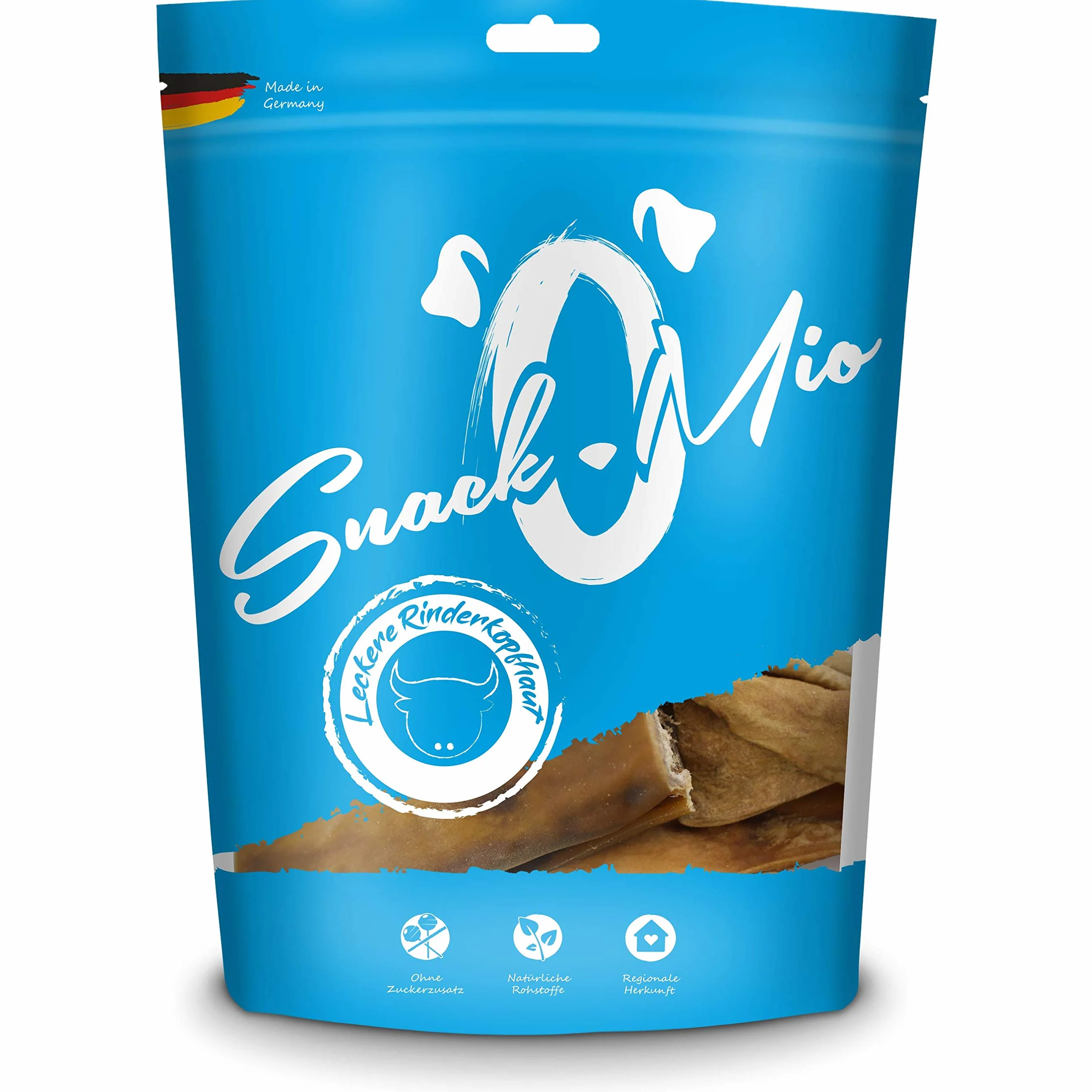 Snackomio Venandi Animal Deliziosa Pelle Di Testa Di Bovino - Mastica Premium Per Cani - 600 g