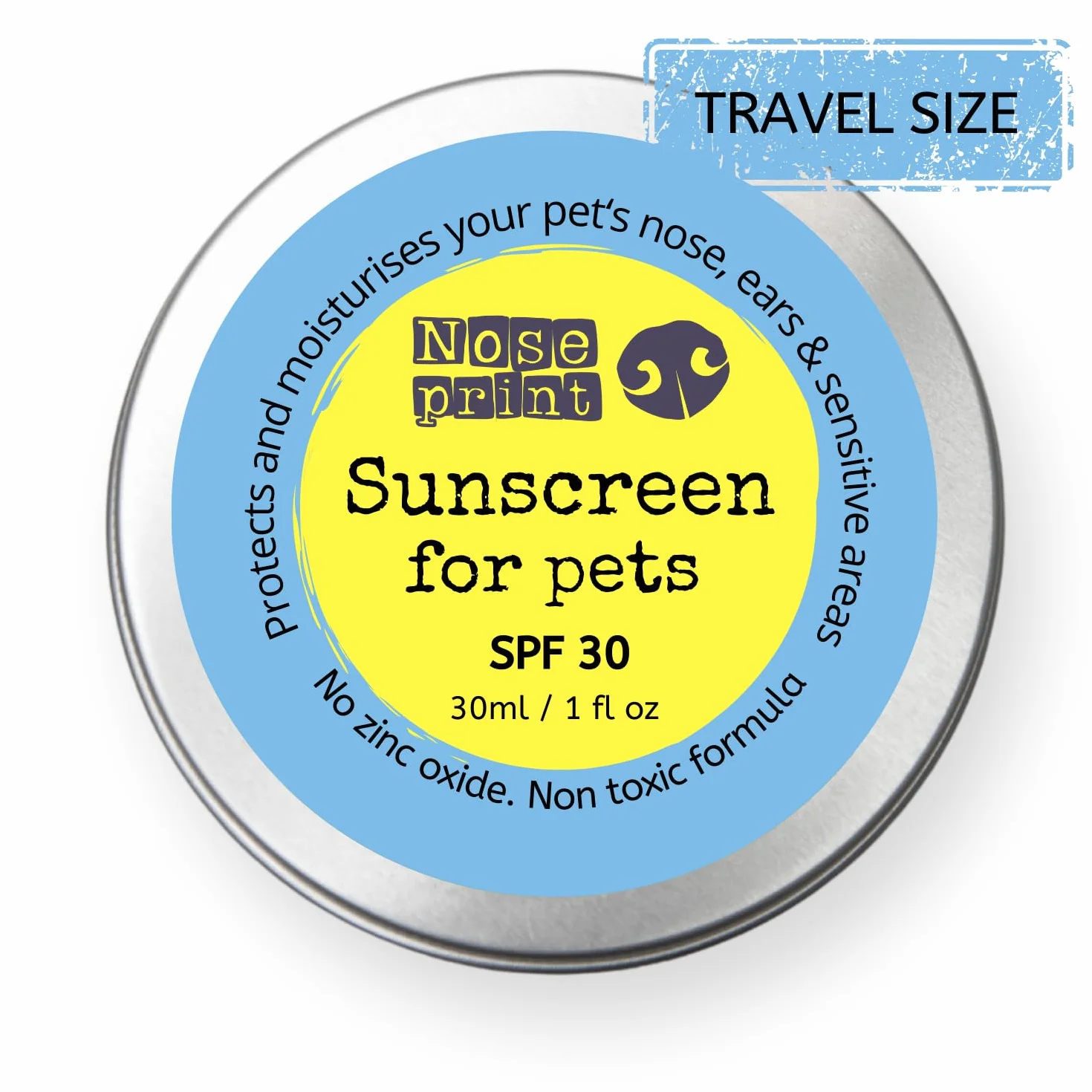 SPF 50 balsamo solare per animali domestici 30 ml in scatola, crema solare idratante per cani e gatti, formula atossica, balsamo per naso e zampe, crema solare
