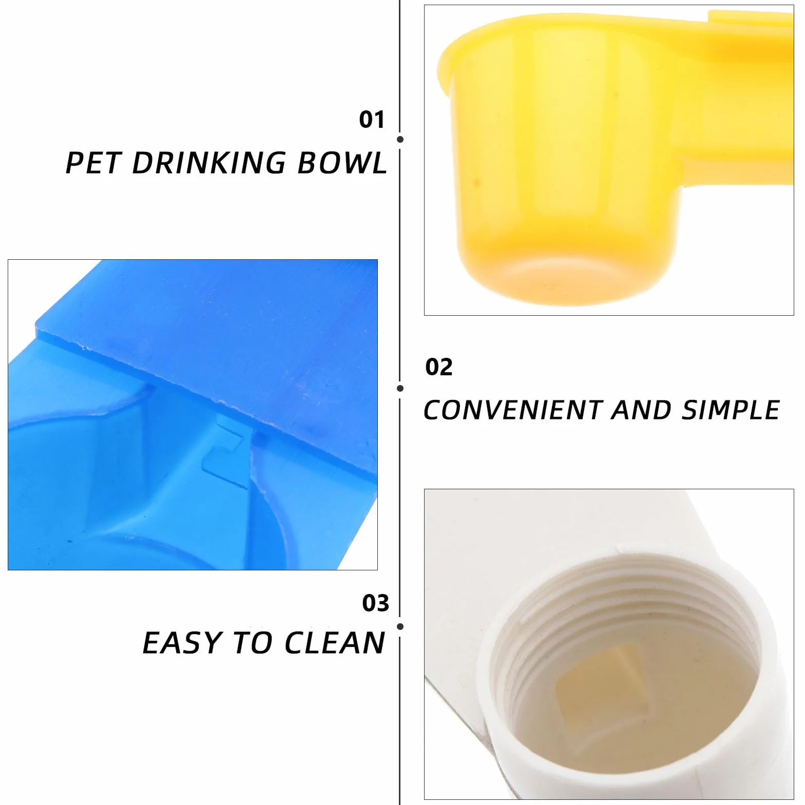 Dispenser Acqua per Piccioni 15 Pezzi in Plastico Beverino Doppio, Facile da Pulire, per Gabbie e Allevamento di Uccelli Domestici