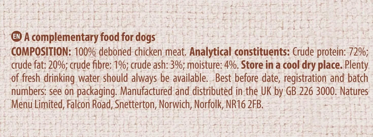 Nature's Variety - Freezed Dried - Cubi di carne di pollo disossata liofilizzati per cani - Confezione da 6 x 50 g - Totale 300 g