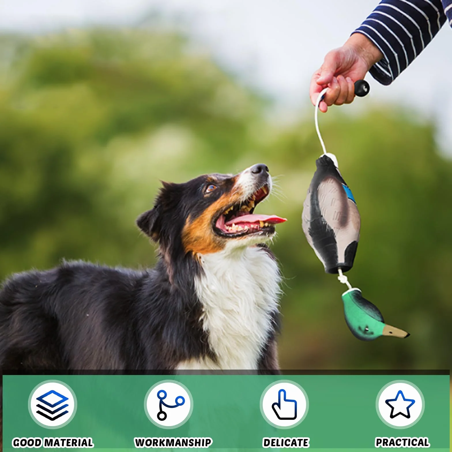 GOMETY Anatre Dummy Paraurti, Mallard Mimics Duck Giocattoli, Dummy Addestramento per cani falsi anatre, accessori per cani da caccia per l'allenamento del cane da caccia Retriever