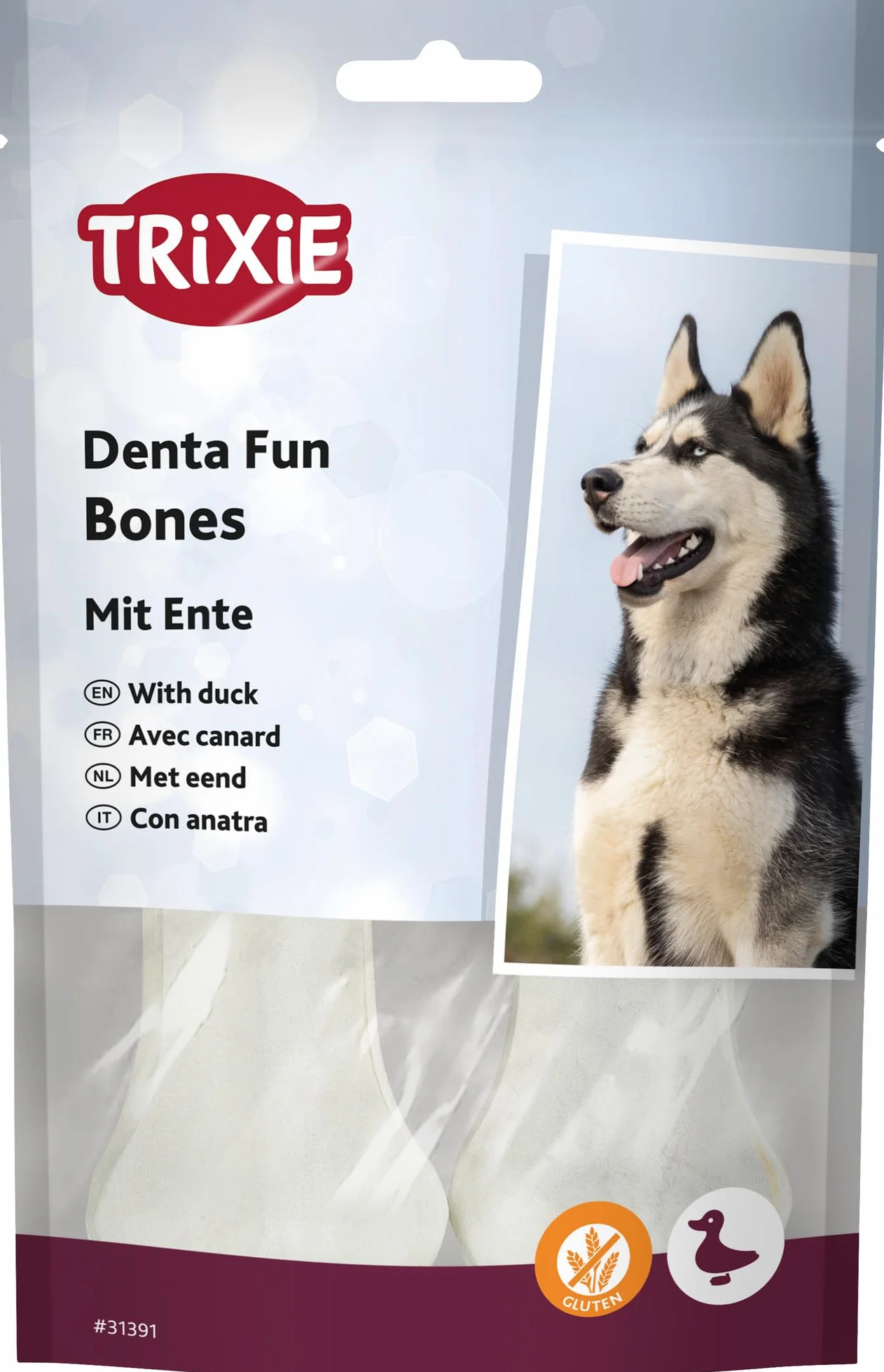 Trixie Denta Fun Ossa da masticare con anatra per cani 10 cm 70 g