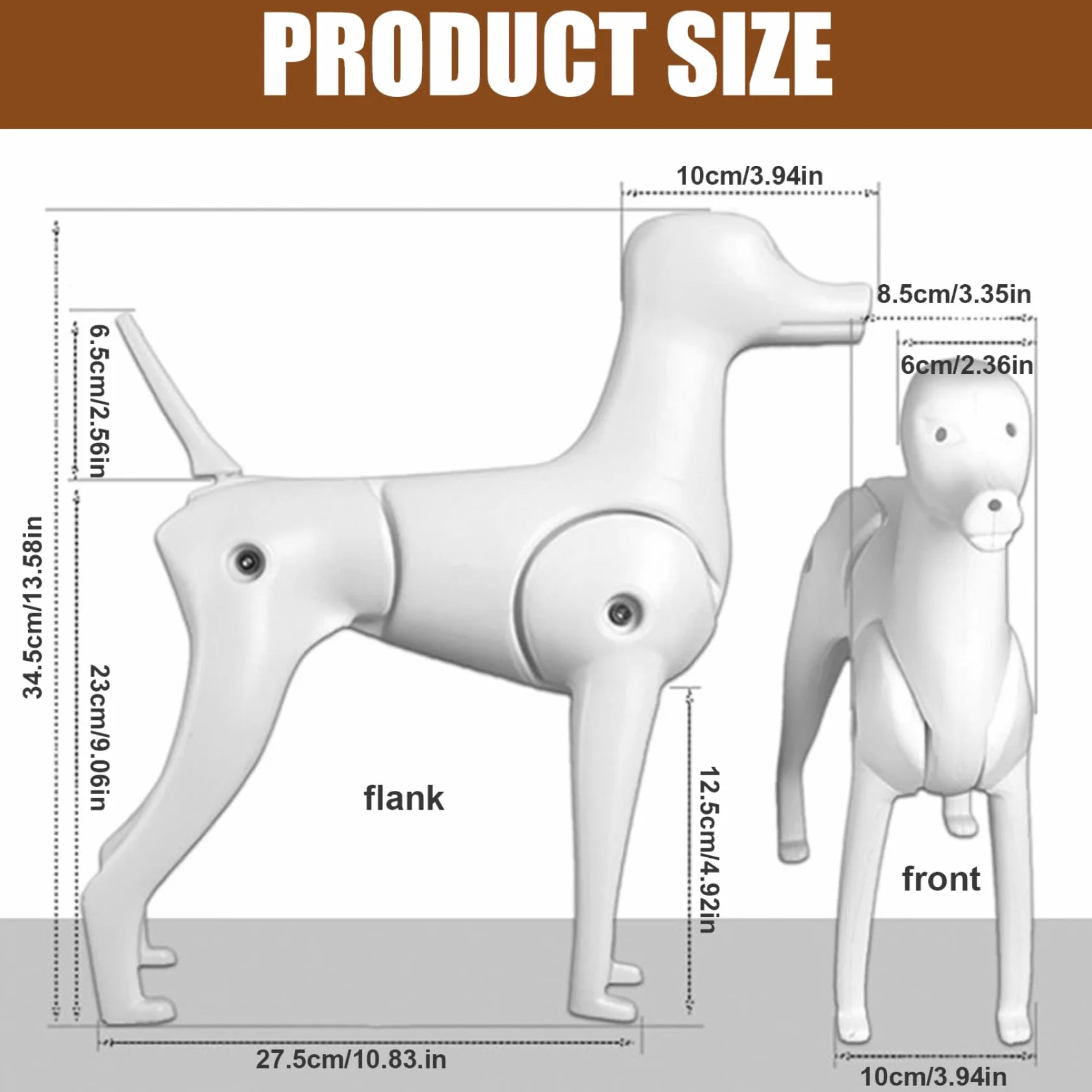 Modello per cani Mannequin, 2 in 1 Pomeranian & Poodle Dog Model, strumento di pratica di toelettatura per l'addestramento del toelettatore