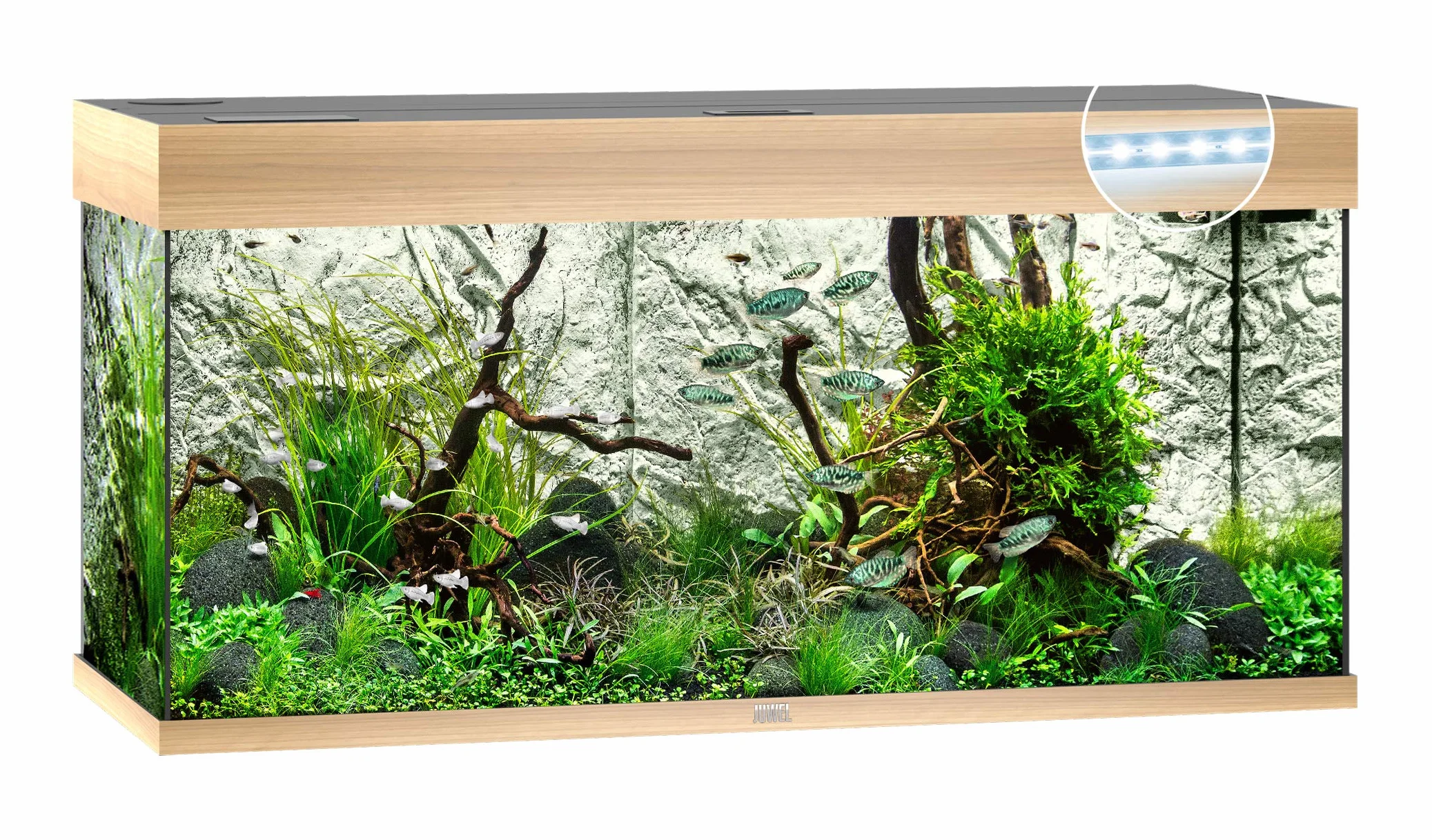 Juwel Acquario Rio 180 con Tecnologia d'Illuminazione LED, Marrone Chiaro