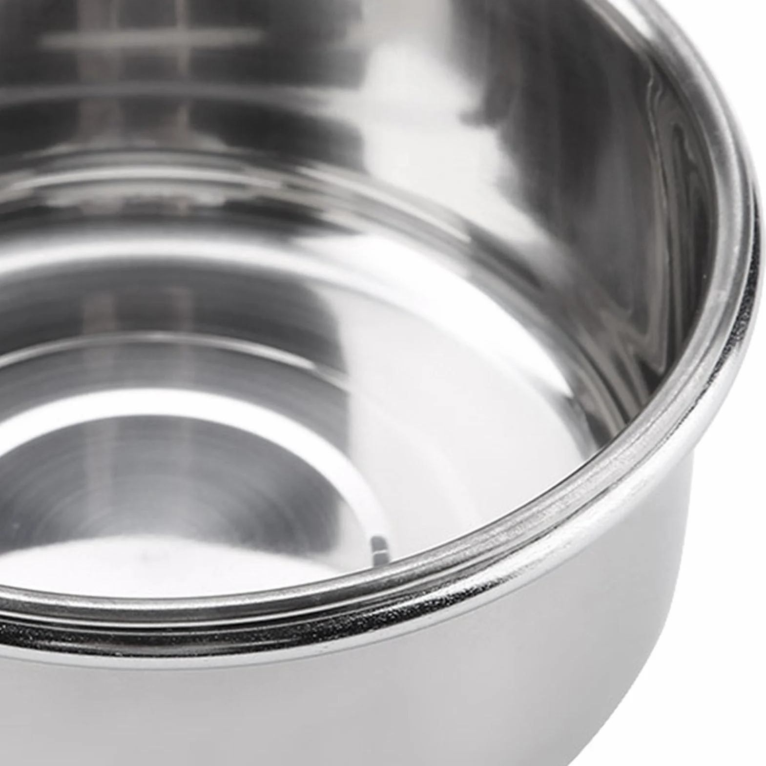 Appendere cibo regolabile acqua cibo ciotola di alimentazione in acciaio inox pappagallo parrocchetto alimentatore gabbia per uccelli accessorio bere tazza(M)