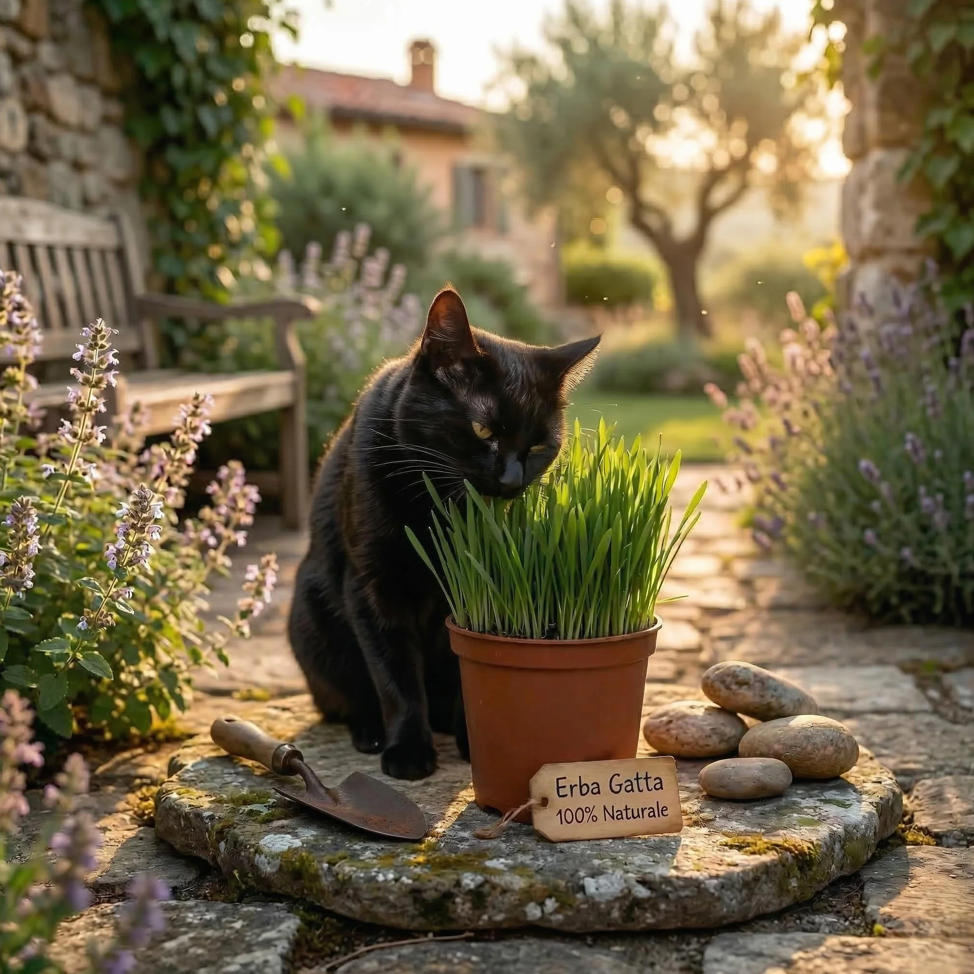 VANDAS Erba per Gatti – Pianta in Vaso 14 cm | Pronta al Consumo | Naturale e Sicura Senza Pesticidi | Uso Interno ed Esterno (3)