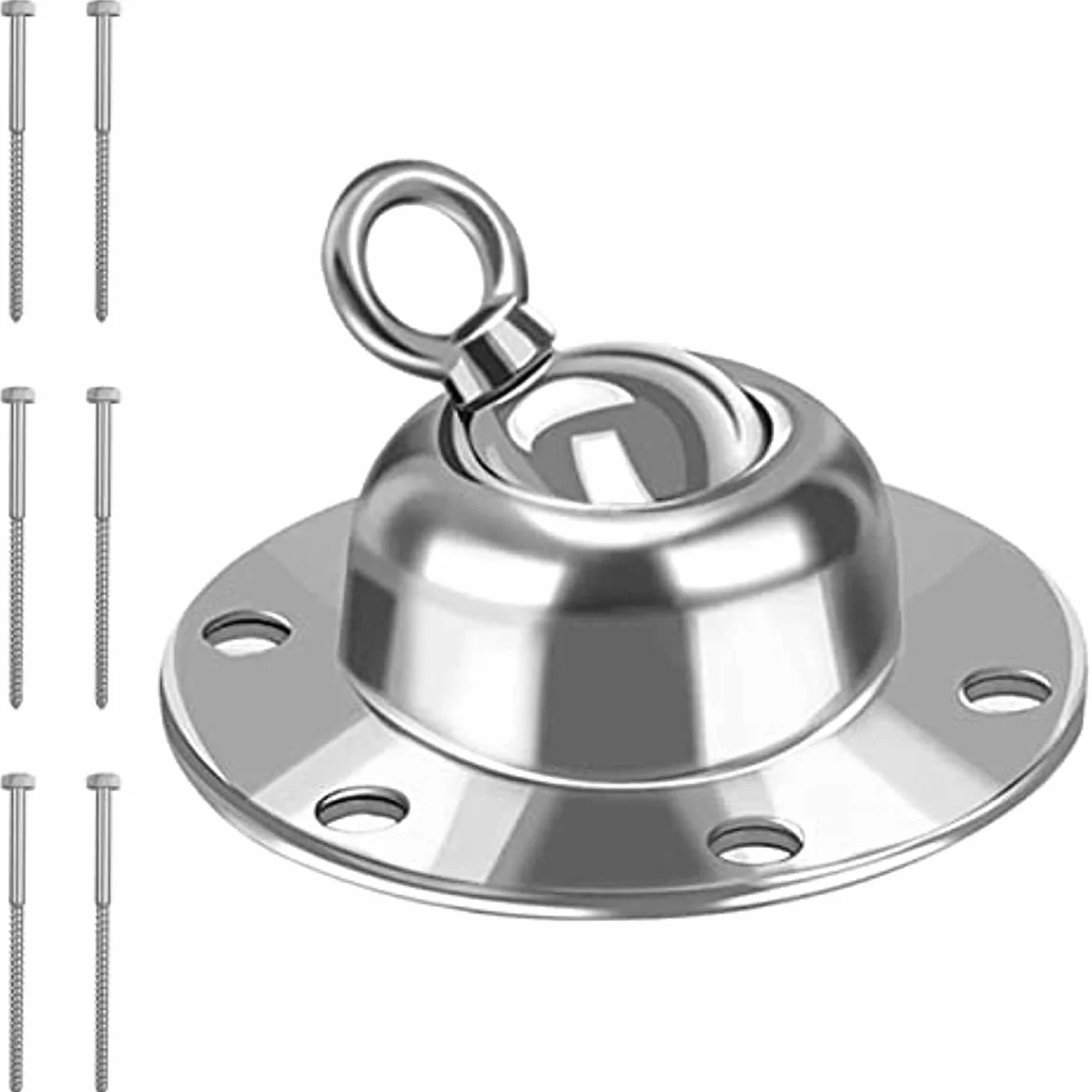 Gancio per cani girevole a 360°, resistente, resistente alla ruggine, per cani da 680,4 kg di forza di trazione, per cortile e campeggio all'aperto