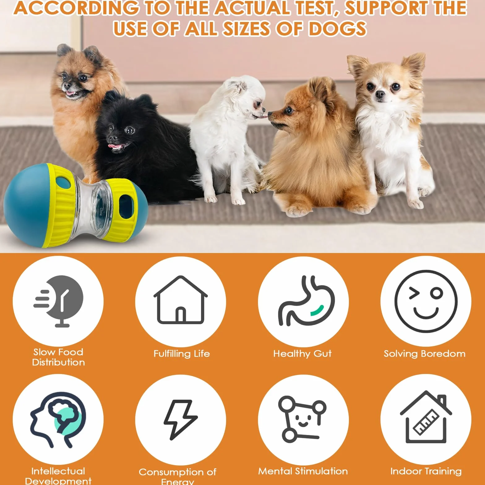 MeoZynxadril Giocattolo Interattivo per Cani, Intrattenimento e Alimentazione Lenta, Intelligenza, per Razze Piccole, Medie e Grandi