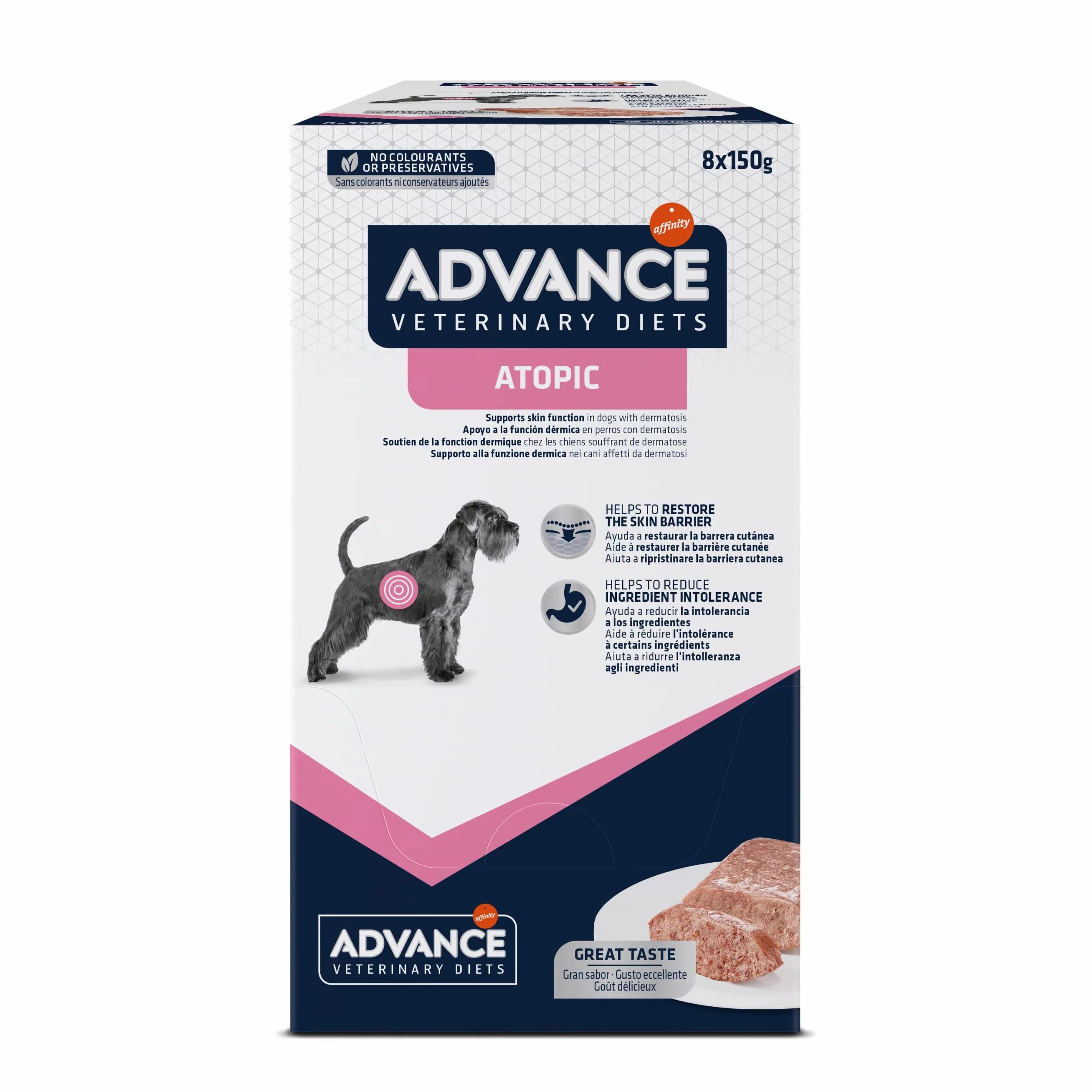 Advance Veterinary Diets Atopic Cibo Umido per Cani Multipack 8x150g