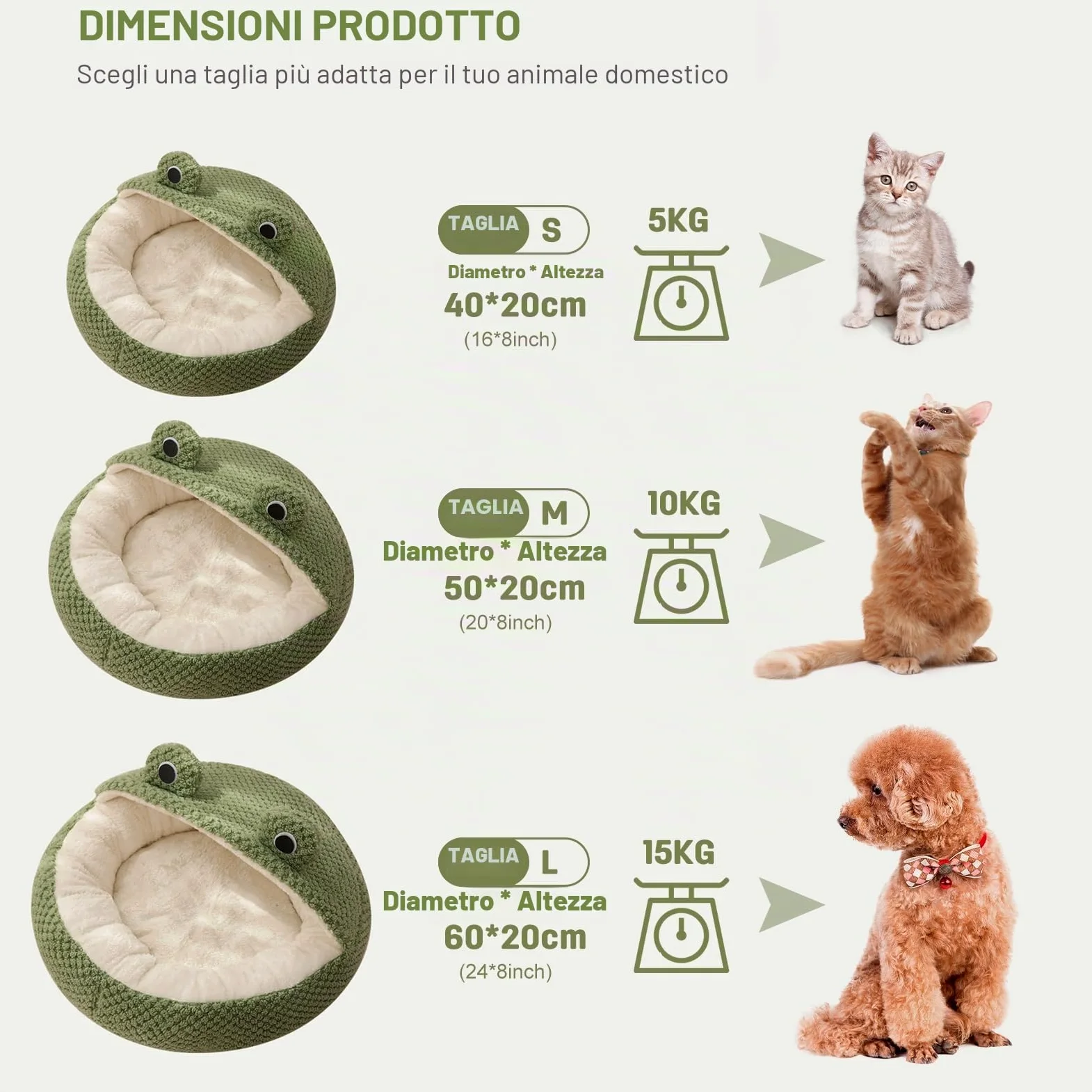 PETCUTE Cuccia da Interni per Gatti,Letto per Animali Domestici,Letto per Gatti con Cuscino Imbottito Rimovibile e Lavabile,Simpatica Forma di Rana,Cuccia per Gatto con Fondo Antiscivolo