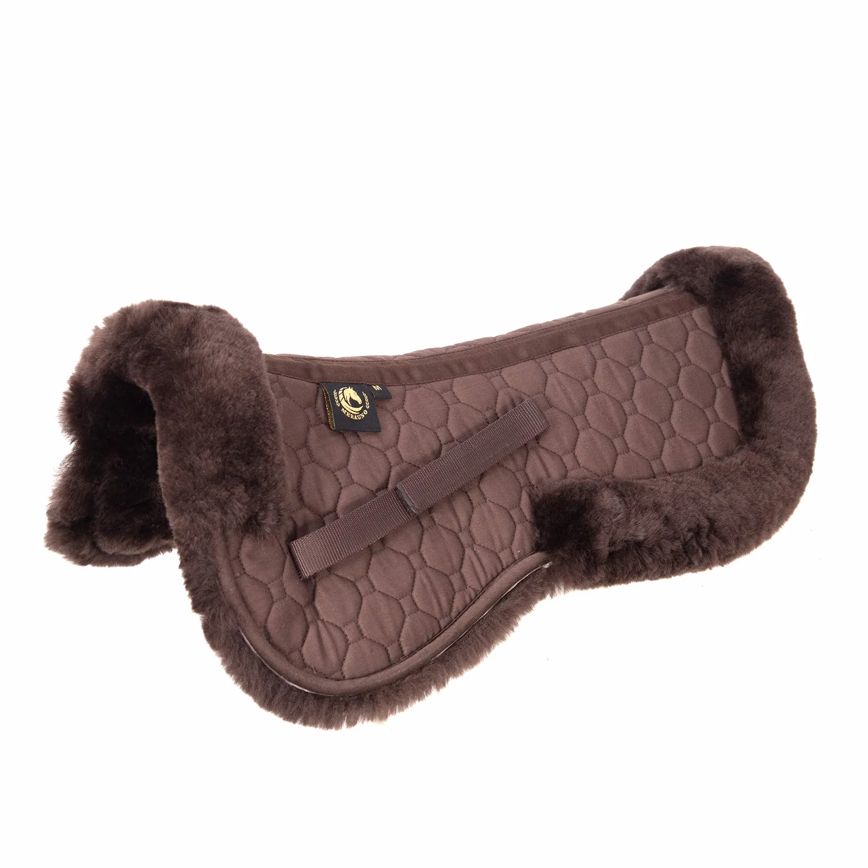 Lambskin Half pad - Cuscino da sella in pelliccia di agnello Marrone (M)