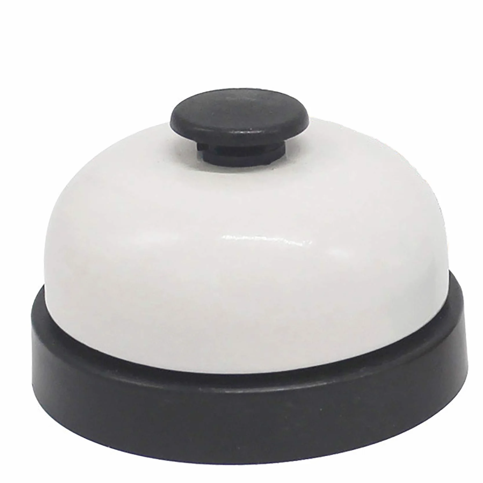 Campanello del tavolo della reception suonano servizio in metallo per bar dell'hotel, ristorante, cucina, scuola, reception o campanelli da addestramento per animali domestici, (1x bianco)