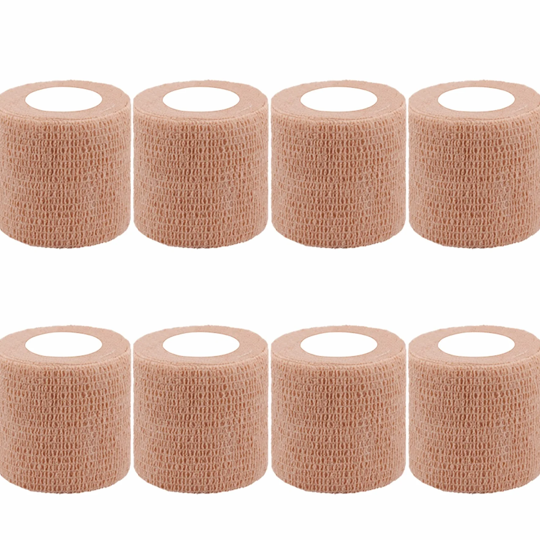 Benda Elastica Adesiva Coesiva 5 cm x 4,5 m Beige per Persone e Animali