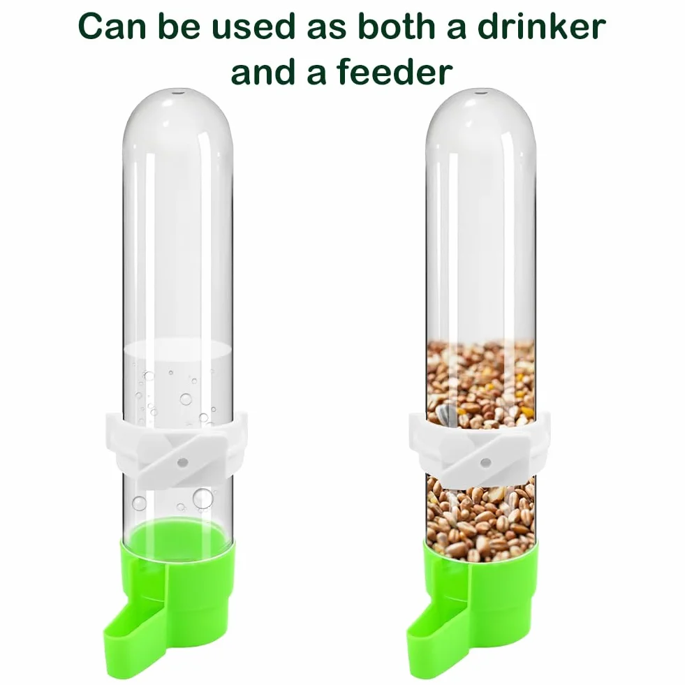 3Pcs Bird Feeder Drinker per Gabbia, Automatica Abbeveratoio per Uccelli Beverino, Abbeveratoi per Uccelli da Appendere, Dispenser D'acqua per Gabbie per Uccelli, per Pappagalli, Pappagallini