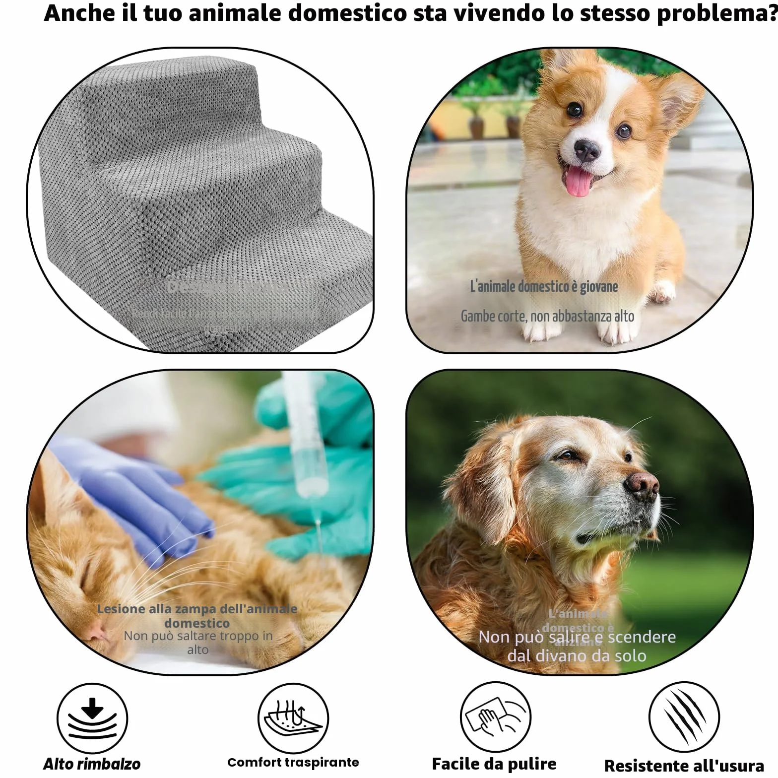 Scaletta Per Cani Rampa Per Cani,Scala Per Scaletta Per Di Piccola Taglia Scala Per Letto Gradini Per Cane Letto Scalini Per Salire Sul