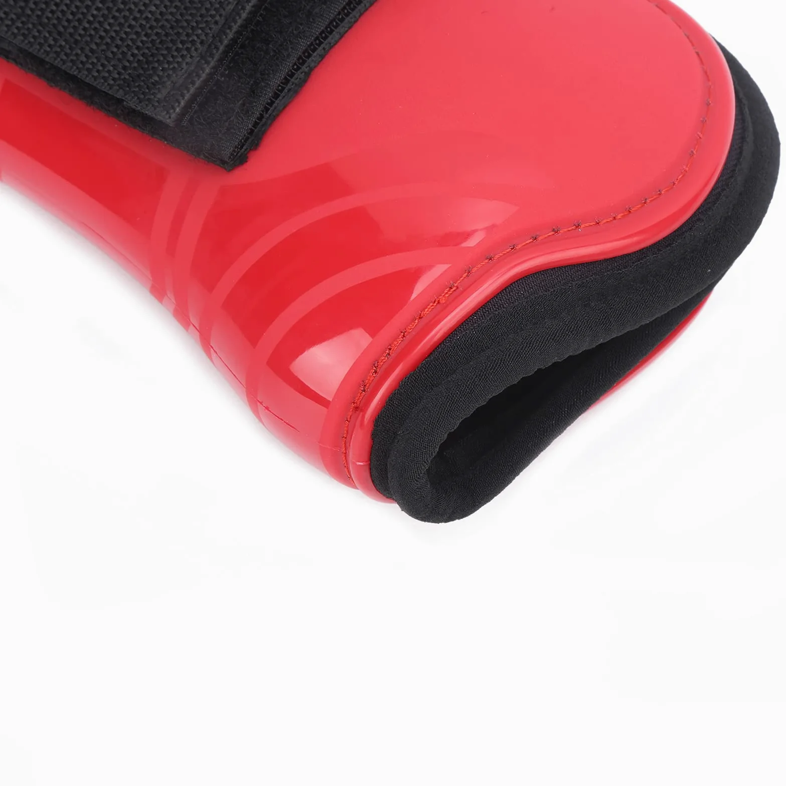 Paratendini per con Guscio Spesso in PU e Neoprene – Protezioni Sicure e Antiscivolo per Le Gambe per Saltare e Cavalcare – Rosso