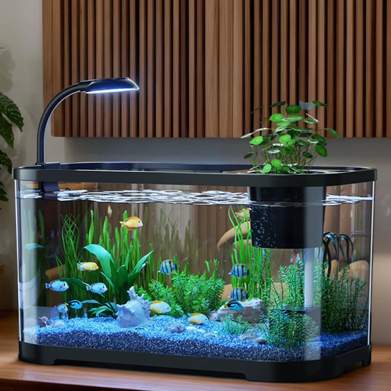 Kit Iniziale Per Acquario, Acquario Silenzioso, Acquarios Decorativo Per Tartarughe Terrestri, Acquarios Per Principianti Da Scrivania, Vaso Decorativo Per Betta