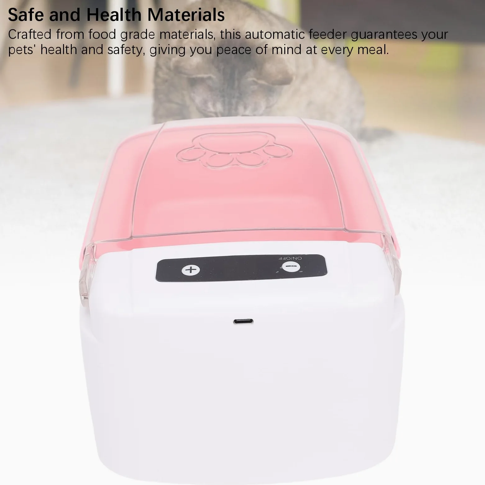 Topiky Mangiatoia Automatica per Gatti Temporizzata da 2,5 Litri Dispenser di Cibo per Animali Domestici di Grande Capacità Antiribaltamento con Timer Programmabile per Cani Gatti, Mangiatoia (PINK)
