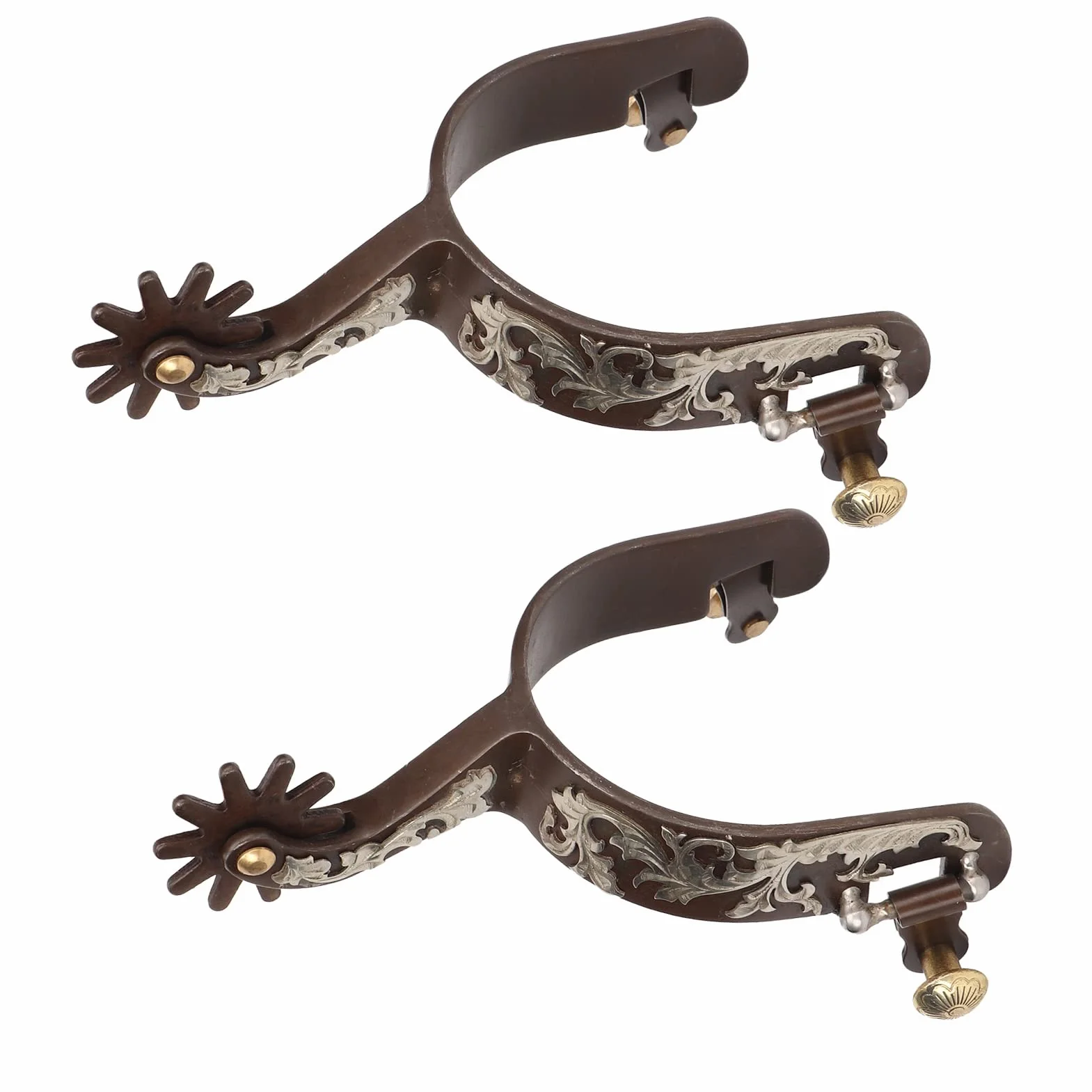 Speroni Western, 2 Pezzi Speroni da Cowboy Western Antiruggine da Uomo Vintage Speroni da Cavallo Squisiti con Attrezzatura Girevole per Uomo Donna