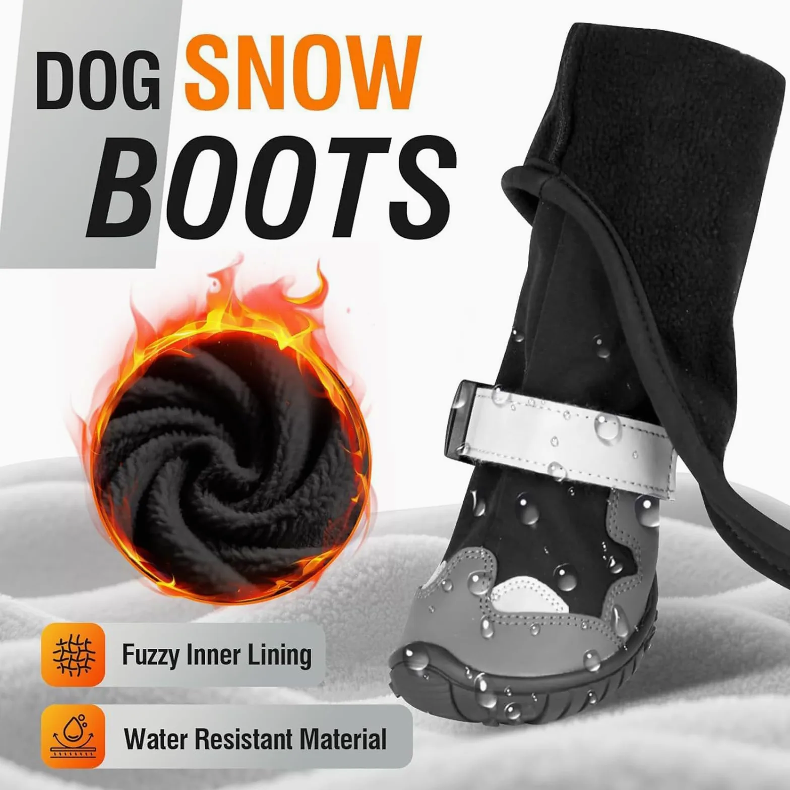 Scarpe per Cani Animali Antiscivolo Traspiranti Impermeabili | Scarpe Invernali da Cani Per Caccia, Passeggiate, Campeggio, Attività All'aperto, Uscite Quotidiane E