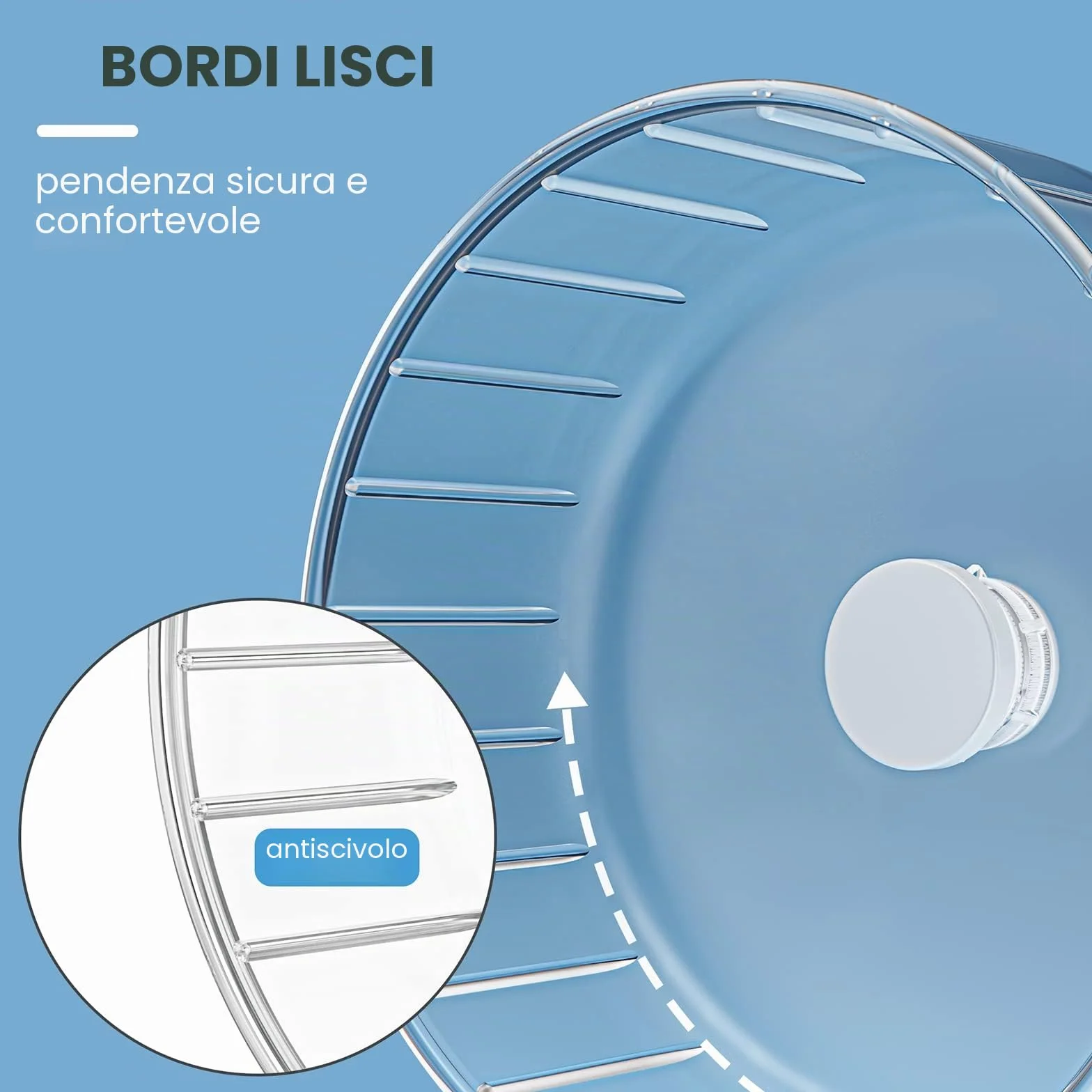 BUCATSTATE Ruota Criceto, 17cm Super Silenziosa Ruota da Corsa Trasparente per Criceti Piccoli Animali Domestici Criceto Gerbil