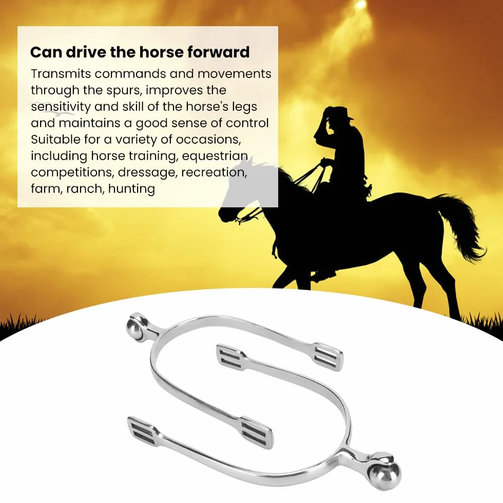 flexman Speroni da Equitazione 2 Pezzi, Speroni Cavallo Inglesi in Acciaio Inossidabile con Sfera a Rullo Stivali Equestre Amanti Dell'Equitazione Cavaliere per Stivali Equitazione, Uomini, Cavalieri