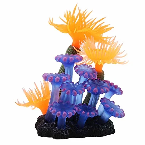 Corallo artificiale Luminous Silicone Anemone di mare per acquario decorazione
