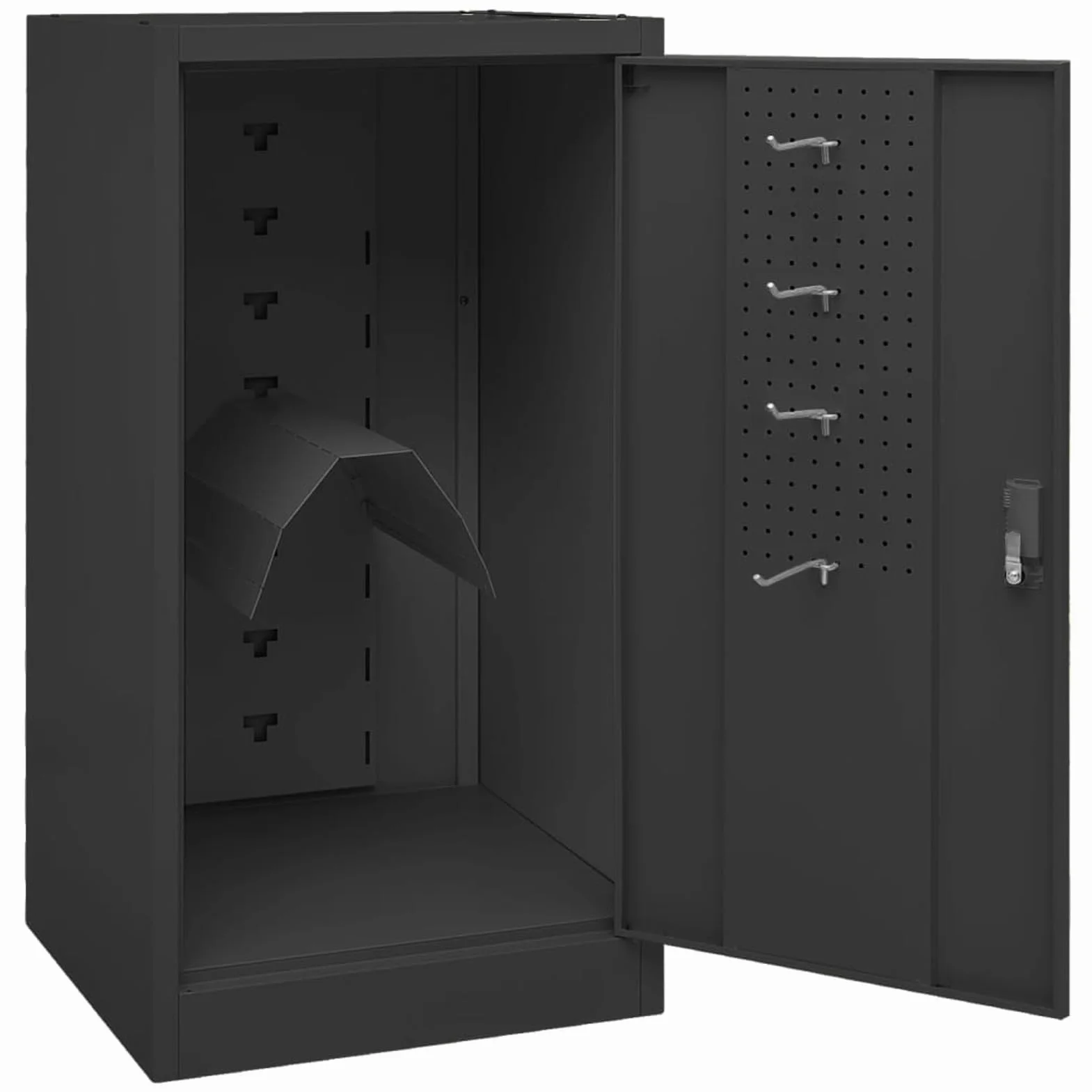Armadio Porta Sella Antracite 53x53x105 cm in Acciaio,Articoli Sportivi,Accessori per finimenti per Cavalli,Accessori per Selle,Portasella(SPU:339606)