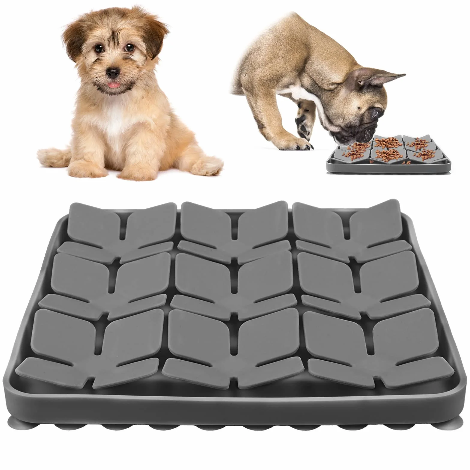 Sniffing Tappeto in Silicone per Cani, Dog Sniffing Mat Snuffle Mat per Cani, Tappetino per Leccare, Lick Mat Dog, Ciotola Cani Mangiare Lento per Addestramento Cani per Giochi Interattivi