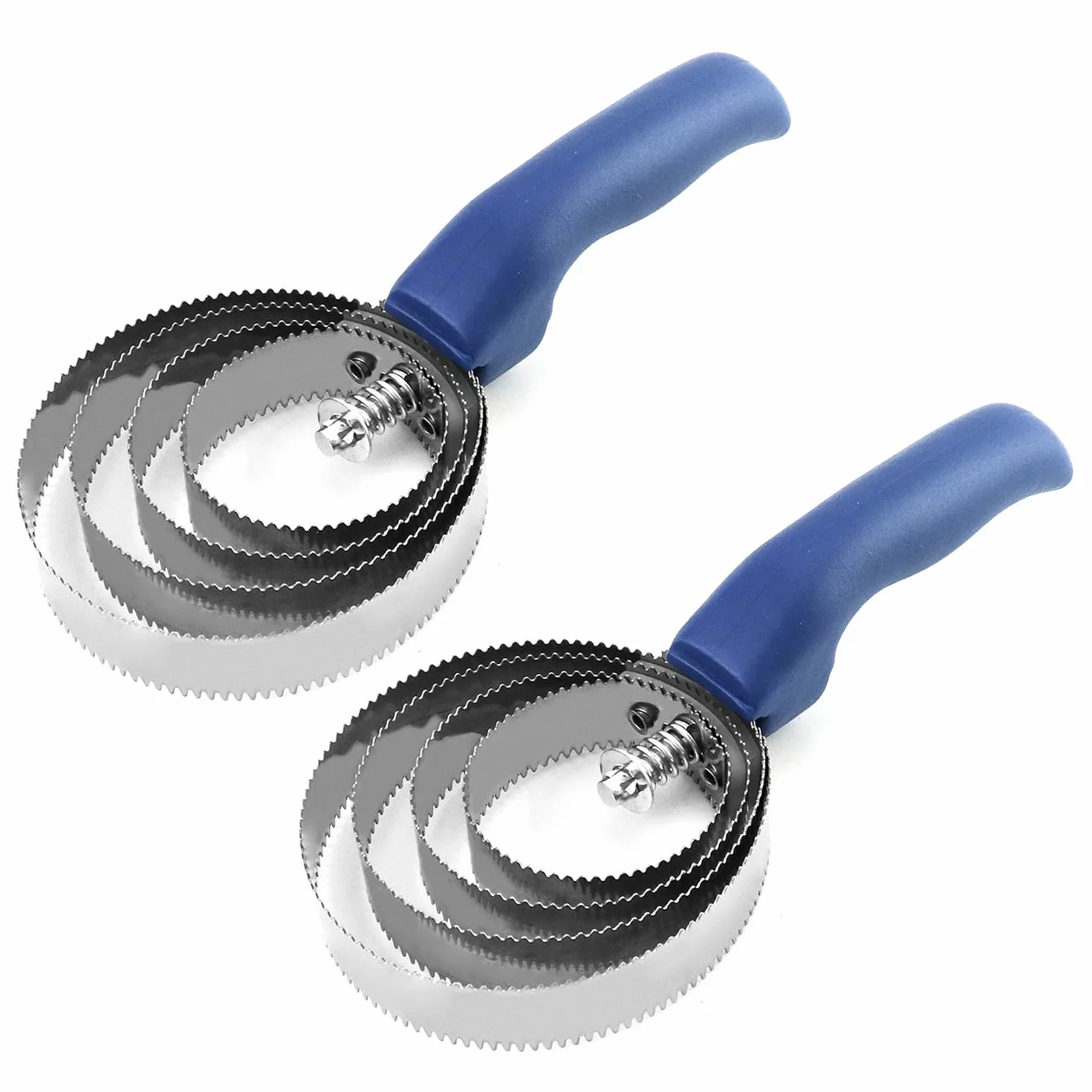 QWORK 2 Pezzi Striglia a Spirale Spazzola per Cavalli Impugnatura Soft Touch