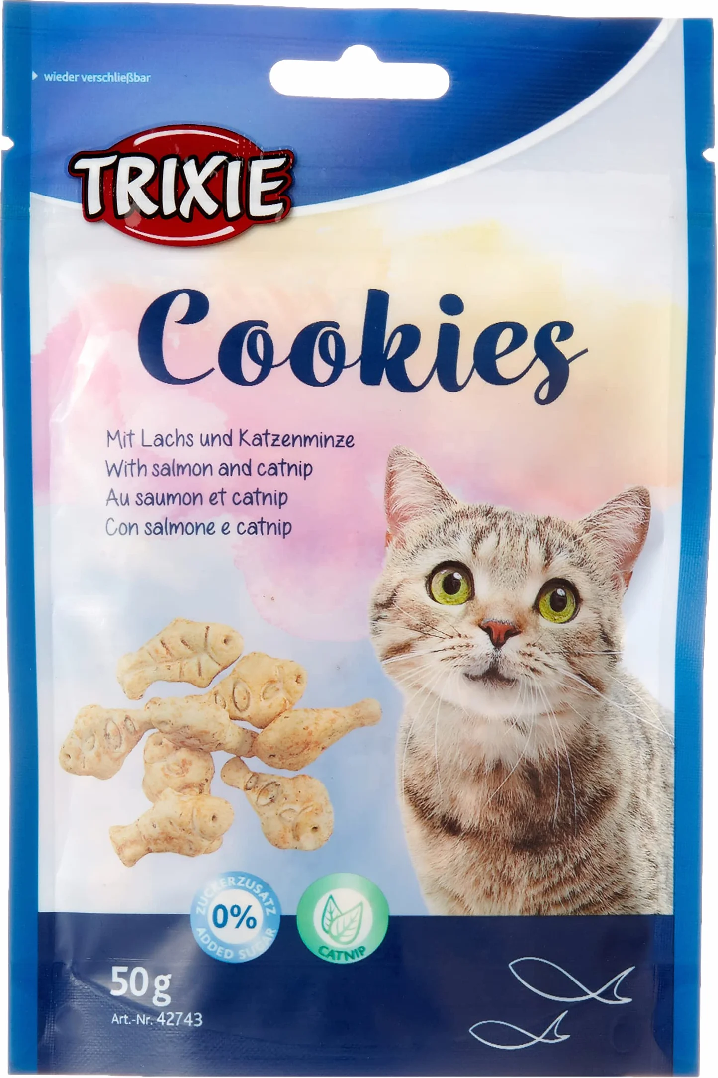 Trixie biscotti con salmone e catnip 50 g