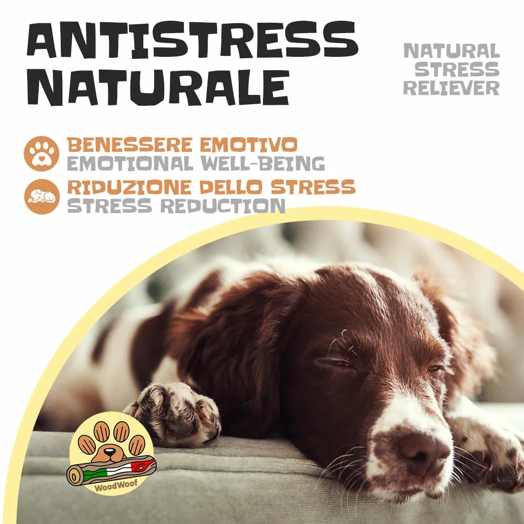 WoodWoof Masticativi Naturali per Cani - Radice di Erica M 200-400 g - Antistress, Senza Additivi, Igiene Dentale - Cani 15-25 kg
