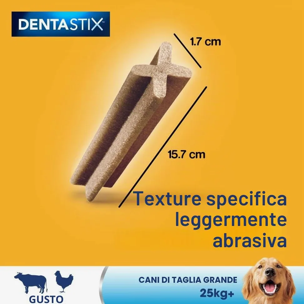 Pedigree DentaStix Daily Oral Care - Bastoncini da masticare per cani di grandi dimensioni - per una buona igiene orale - 10 confezioni da 7 bastoncini