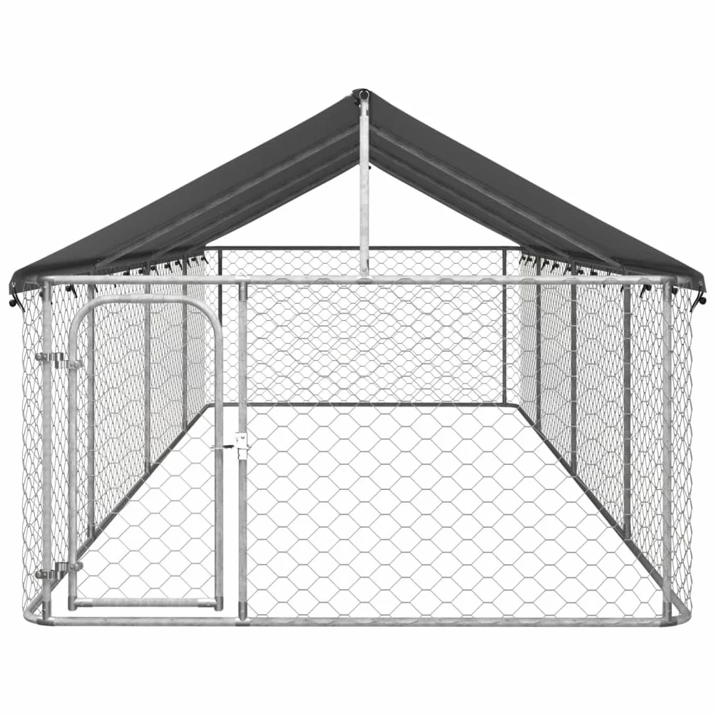 Willood Gabbia per Cani da Esterno con Tetto 600x200x150 cm