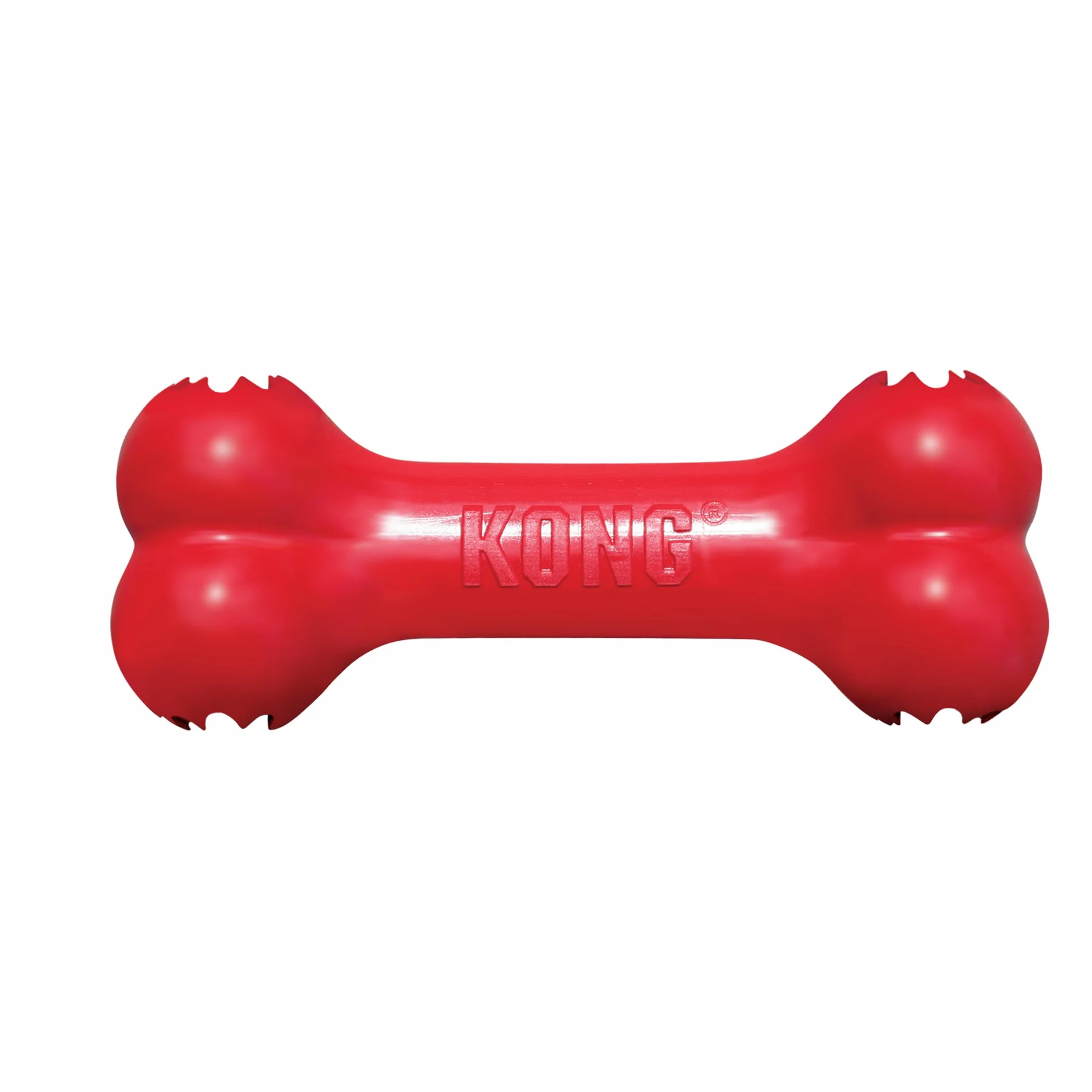 KONG Goodie Bone - Osso Classico In Gomma Naturale - Dispensatore Di Biscotti per Cani - Rosso - Per Cani Piccoli