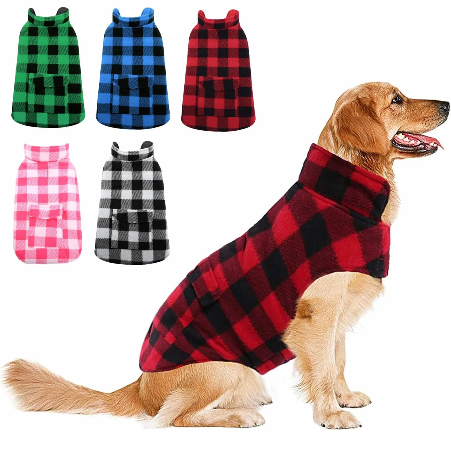 ASENKU Cappotto Cane Impermeabili Invernale, Cappottino Cane Reversibile Antivento Freddo Taglia Media M, Calda Giacca per Cani,Gilet per Cani con Fodera in Lana Protegge Dal Freddo