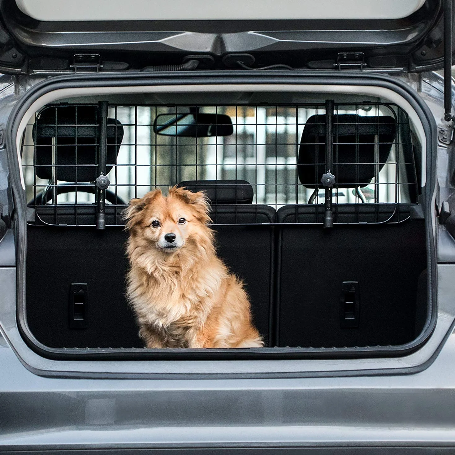 Heldenwerk Griglia divisorio Auto per Cani Universale - Separatore per Cani Bagagliaio con Fissaggio del poggiatesta - barriera divisoria Auto per Cani